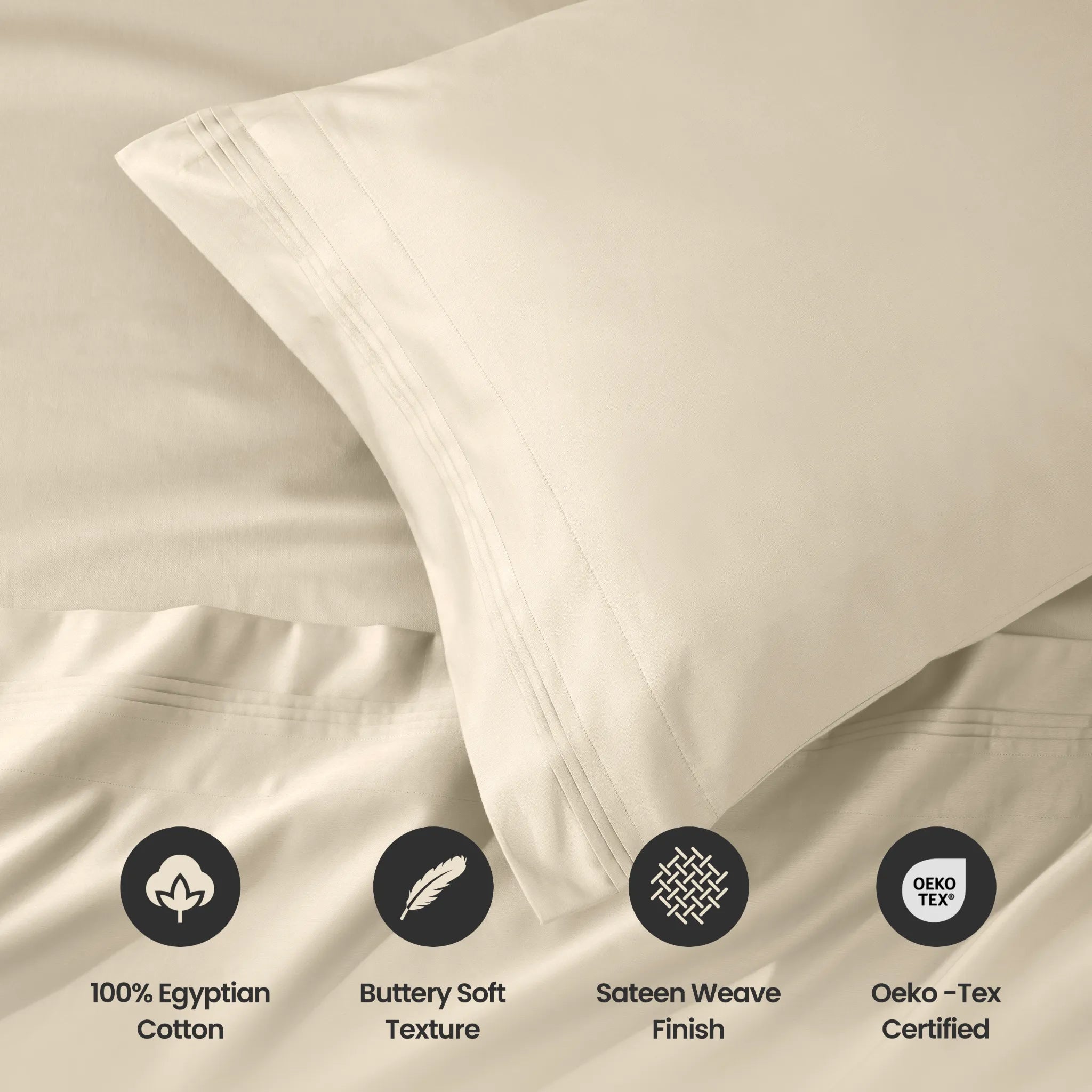 1000 Thread Count Egyptian Cotton Pillowcase Set