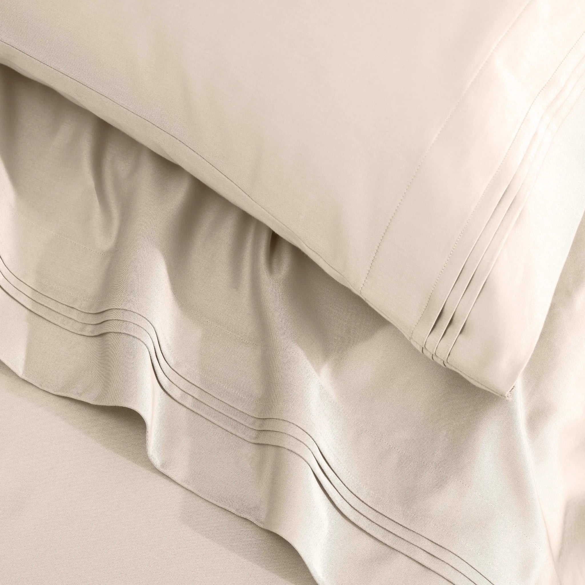 Egyptian Cotton 1500 Thread Count Solid 2 Piece Pillowcase Set - Blue Nile Mills