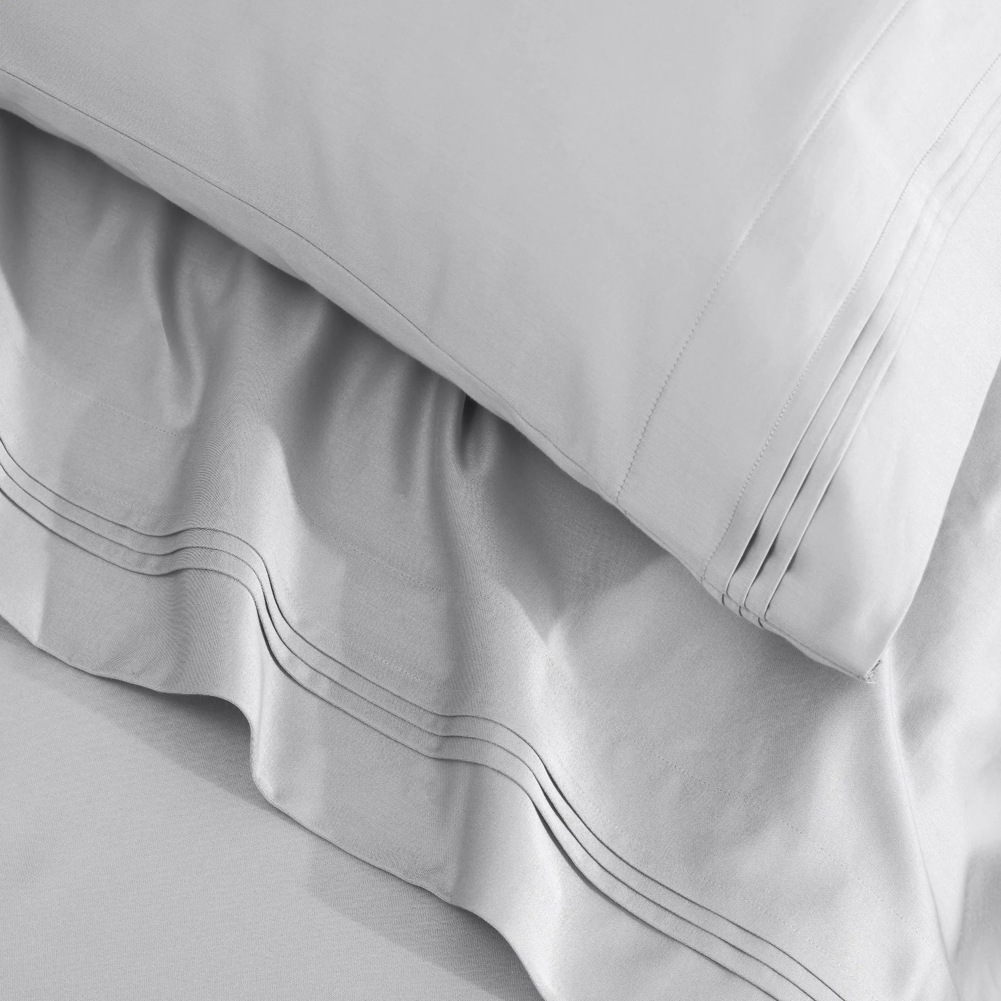 Egyptian Cotton 1500 Thread Count Solid 2 Piece Pillowcase Set - Blue Nile Mills
