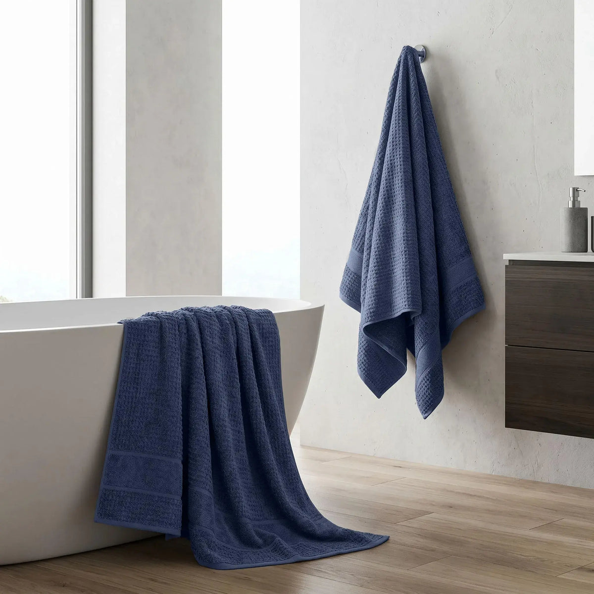 Superior Napa Cotton Absorbent Medium Weight Bath Towels, Set of 2
