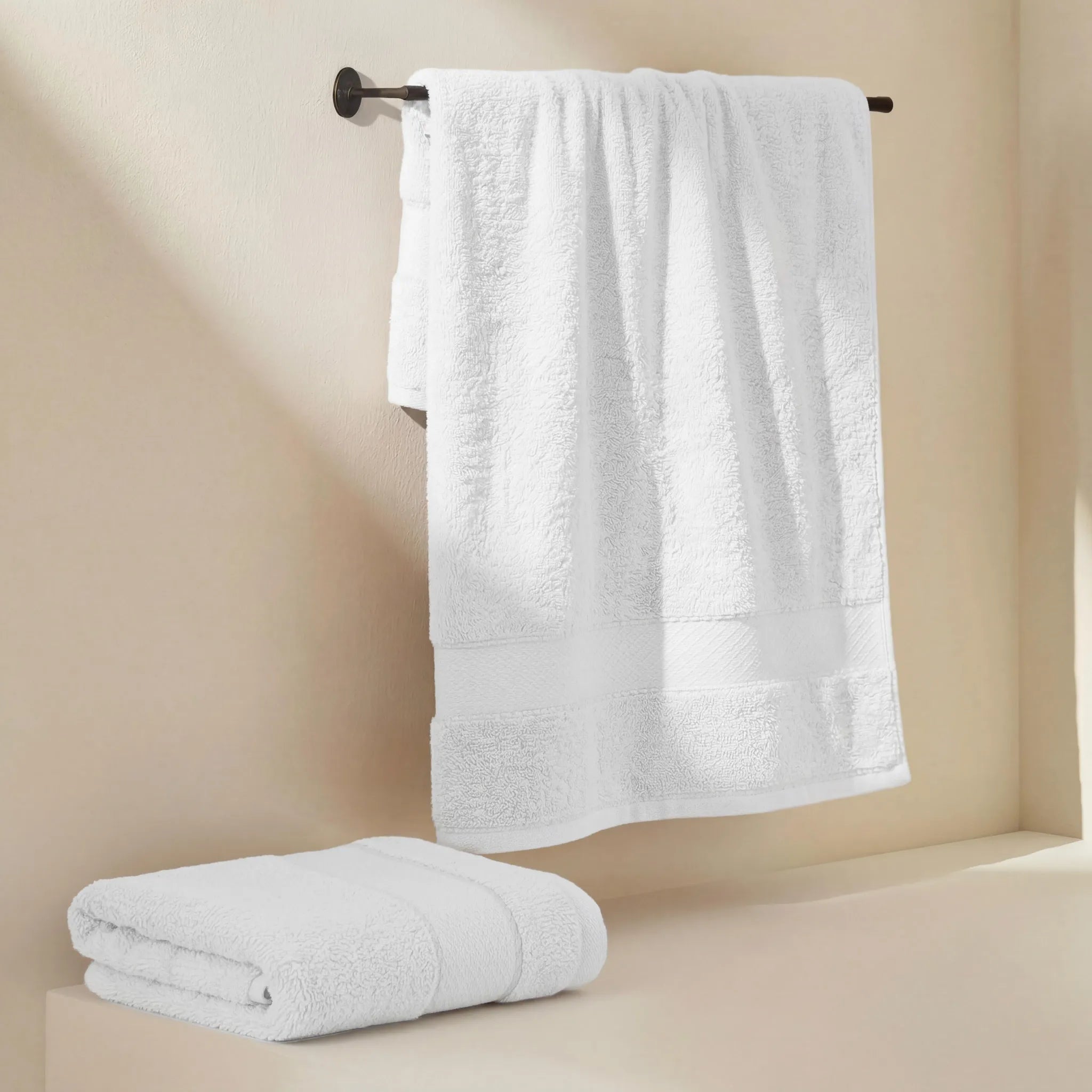 BNM 2 Piece Cotton Plush Bath Towel Set Giza