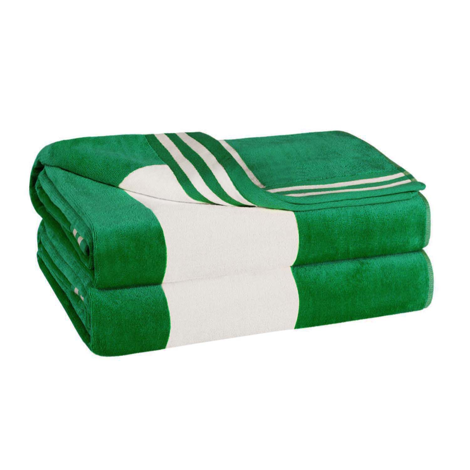 Cabana Stripe Oversized Cotton Beach Towel Set Of 2, 4, 6 - Blue Nile Mills