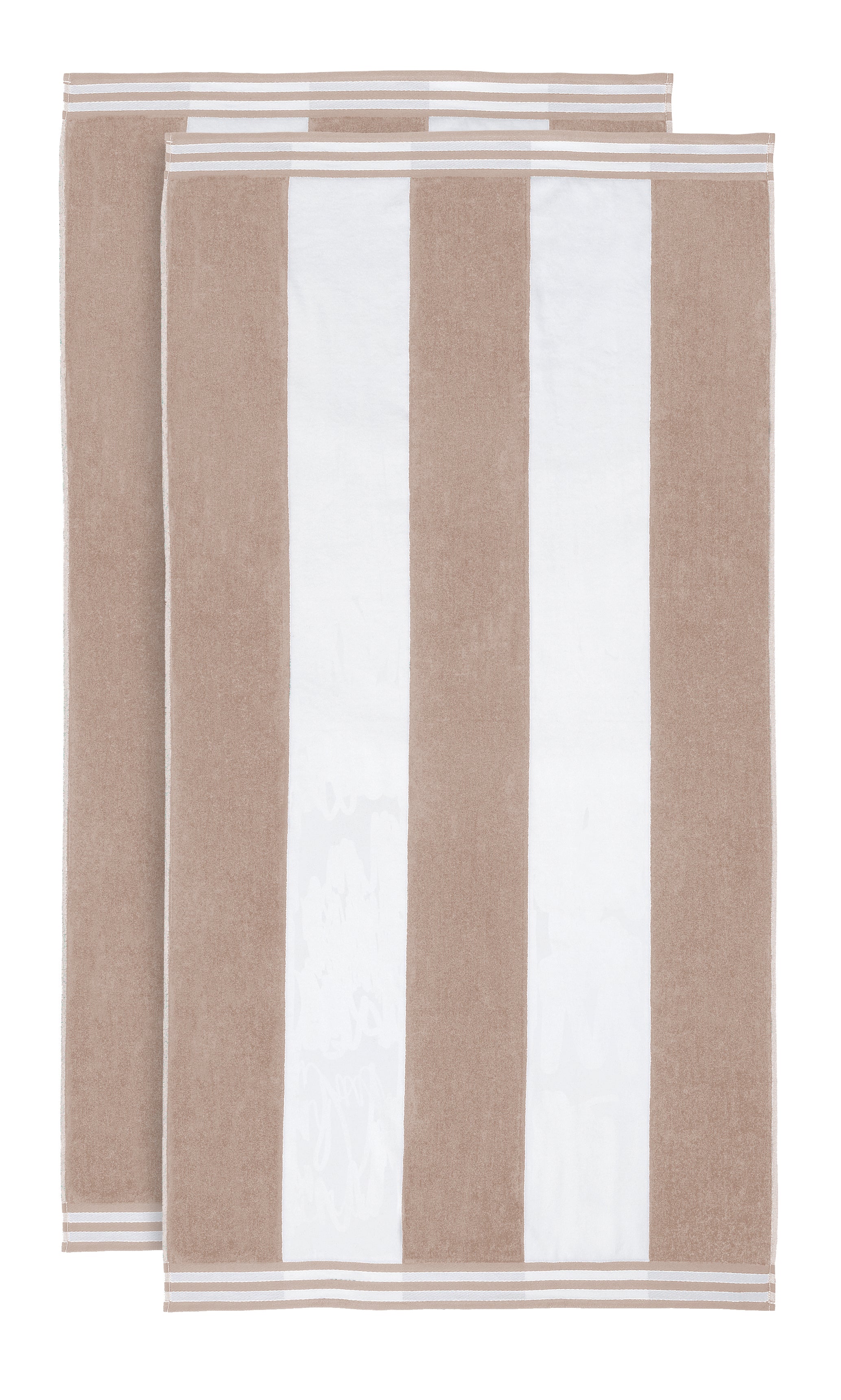 Cabana Stripe Oversized Cotton Beach Towel Set Of 2, 4, 6 - Blue Nile Mills