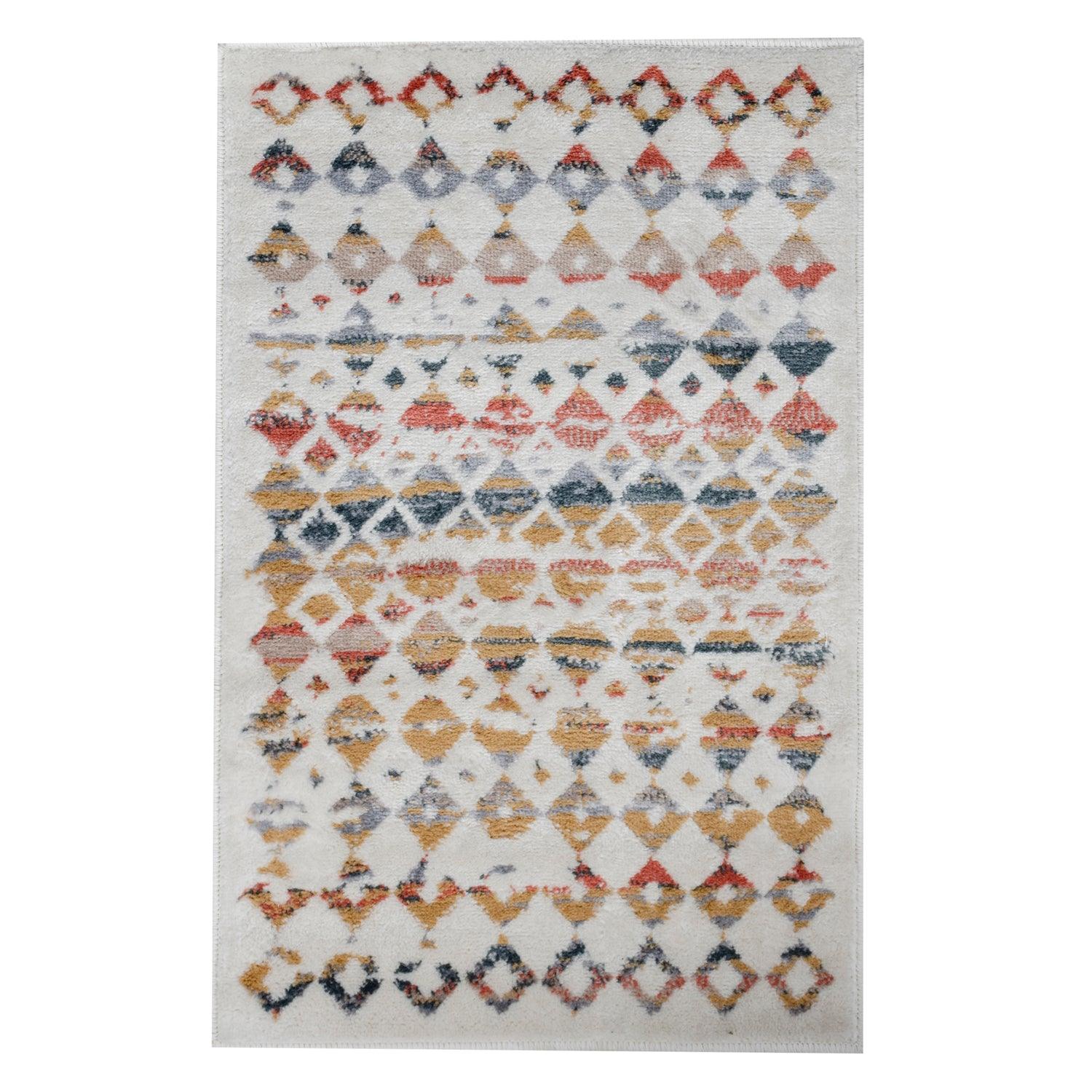 Numair Abstract Geometric Diamonds Indoor Area Rug or Runner Rug - Blue Nile Mills