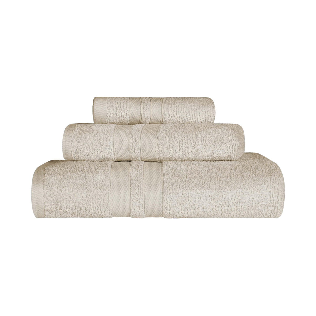 Ultra Soft Cotton Absorbent Solid Assorted 3 Piece Towel Set - Blue Nile Mills