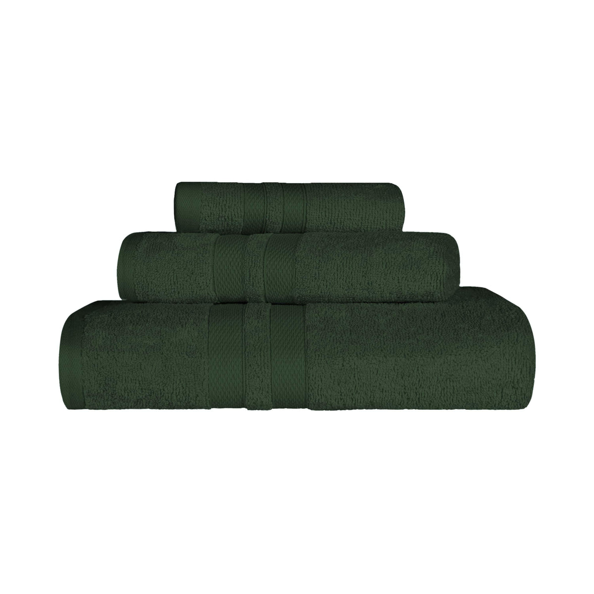 Ultra Soft Cotton Absorbent Solid Assorted 3 Piece Towel Set - Blue Nile Mills