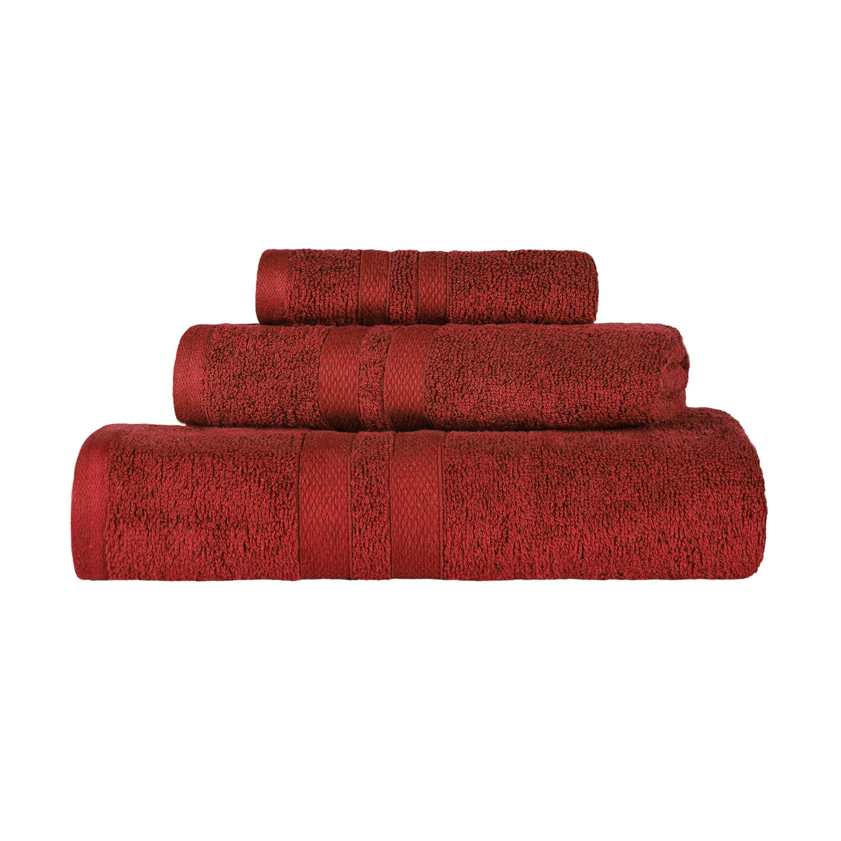Ultra Soft Cotton Absorbent Solid Assorted 3 Piece Towel Set - Blue Nile Mills