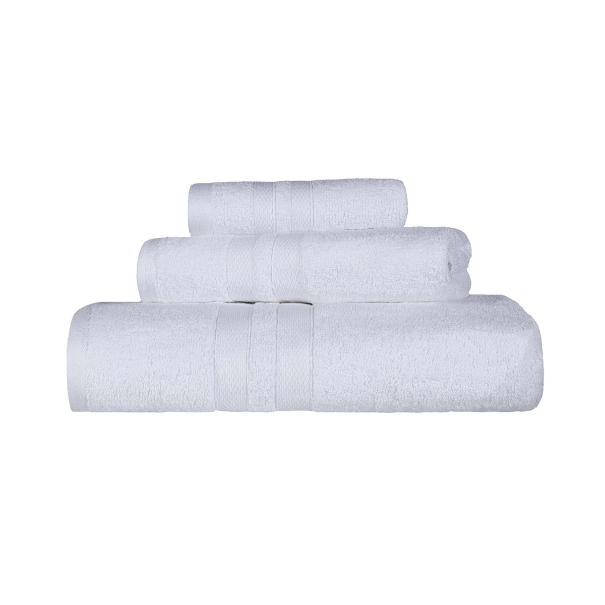 Ultra Soft Cotton Absorbent Solid Assorted 3 Piece Towel Set - Blue Nile Mills