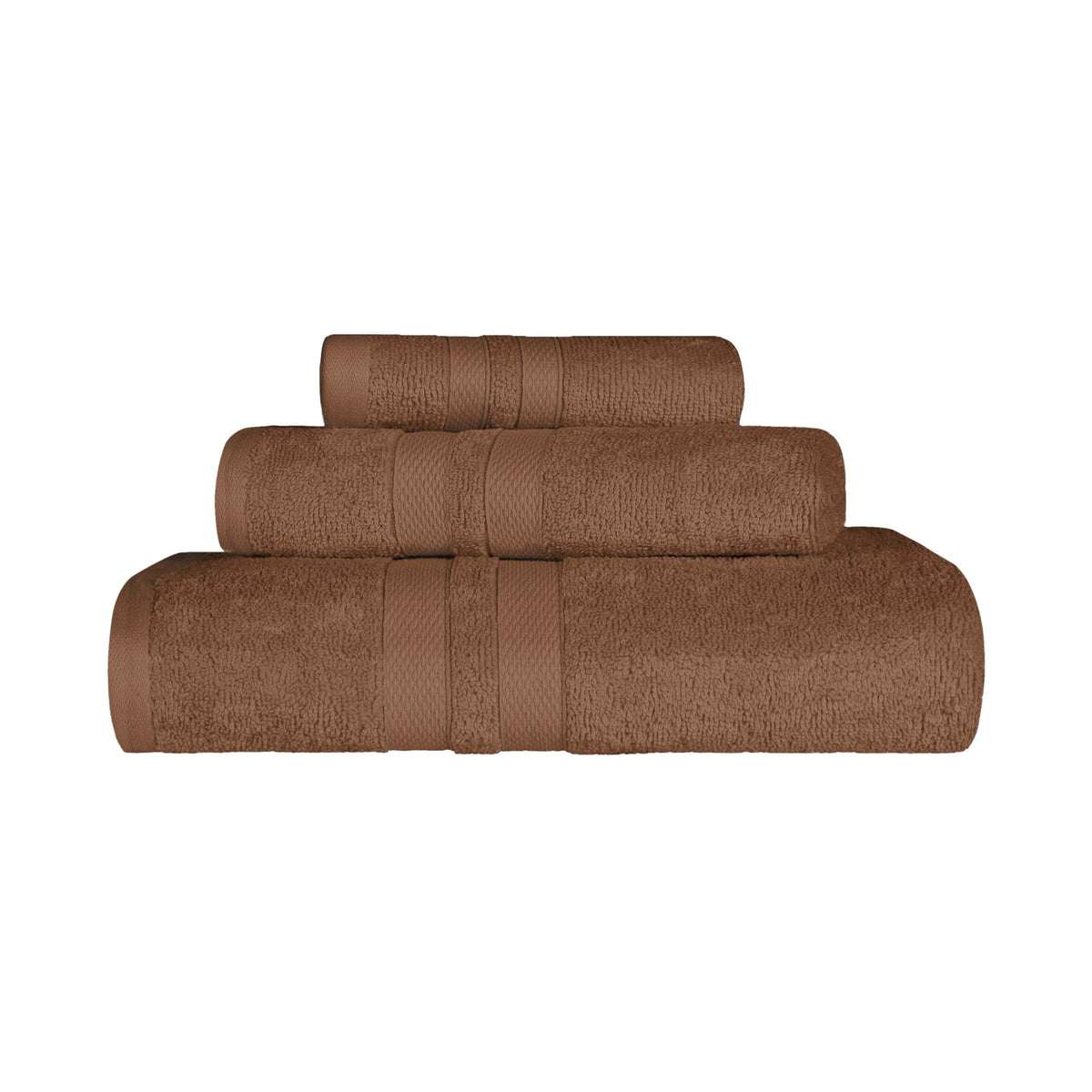 Ultra Soft Cotton Absorbent Solid Assorted 3 Piece Towel Set - Blue Nile Mills
