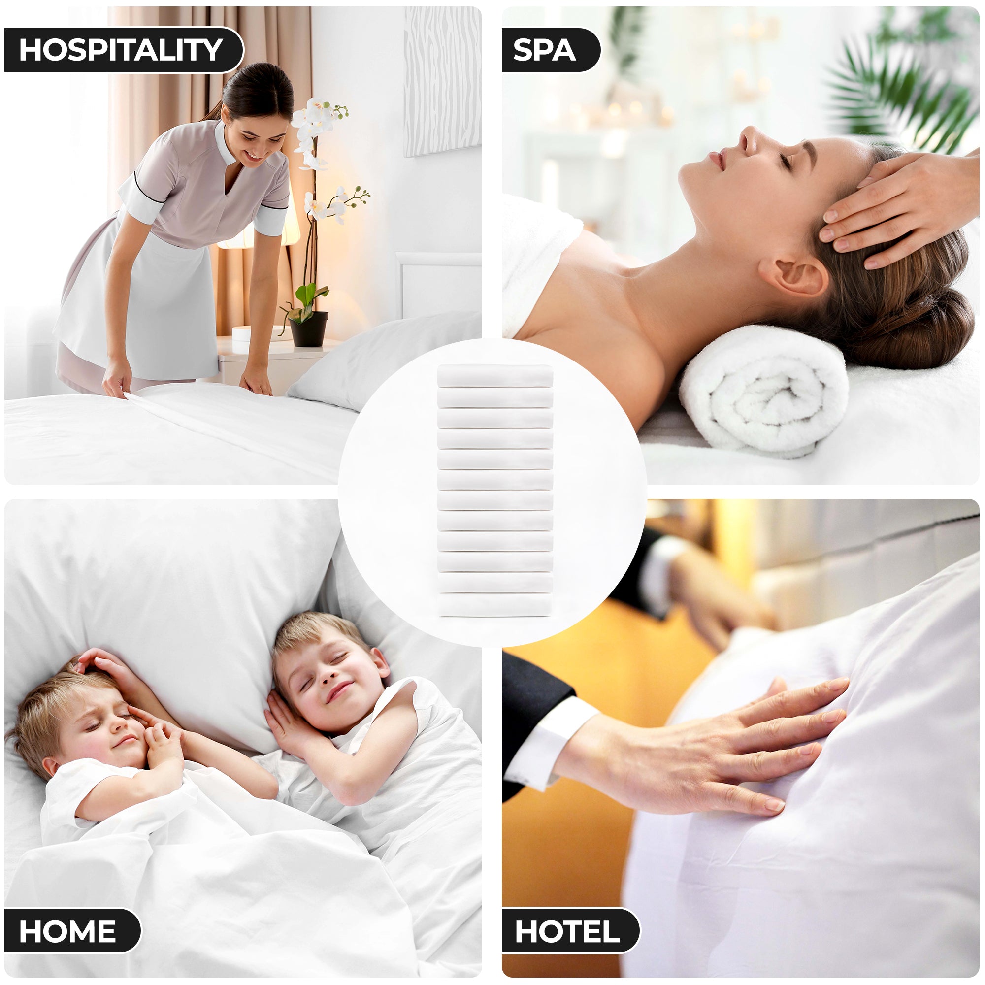 Cotton Rich Percale Hotel Quality Flat Bed Sheets, Set of 3, 6, 12 - Blue Nile Mills