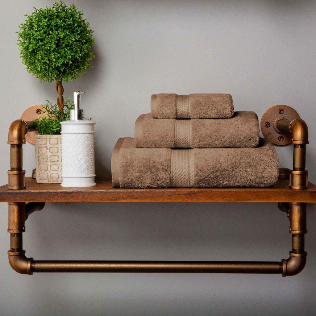 Egyptian Cotton Pile Plush Heavyweight Luxury Soft 3-Piece Towel Set - Blue Nile Mills