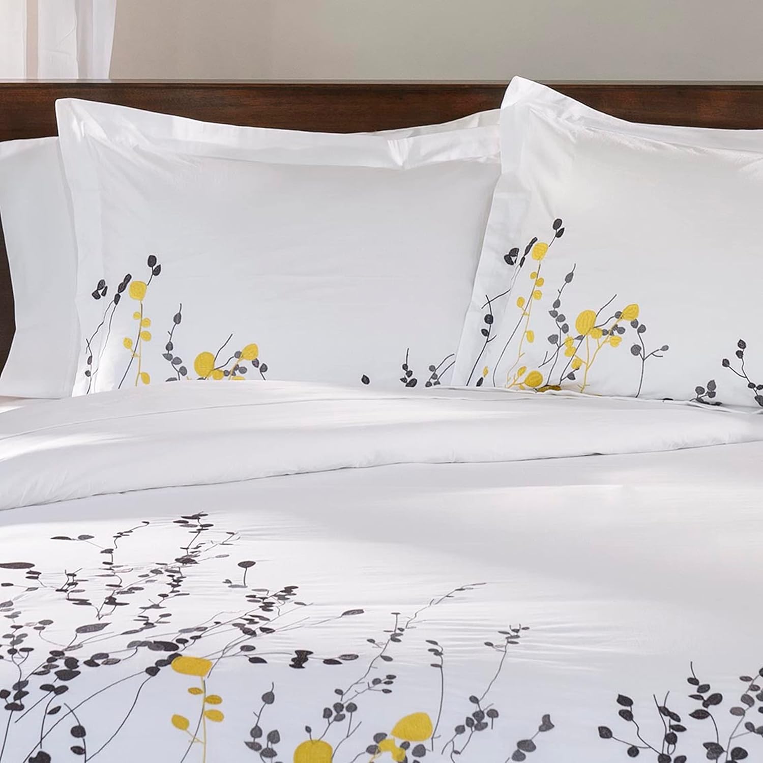 Reed Cotton Floral Duvet Cover Set - Blue Nile Mills