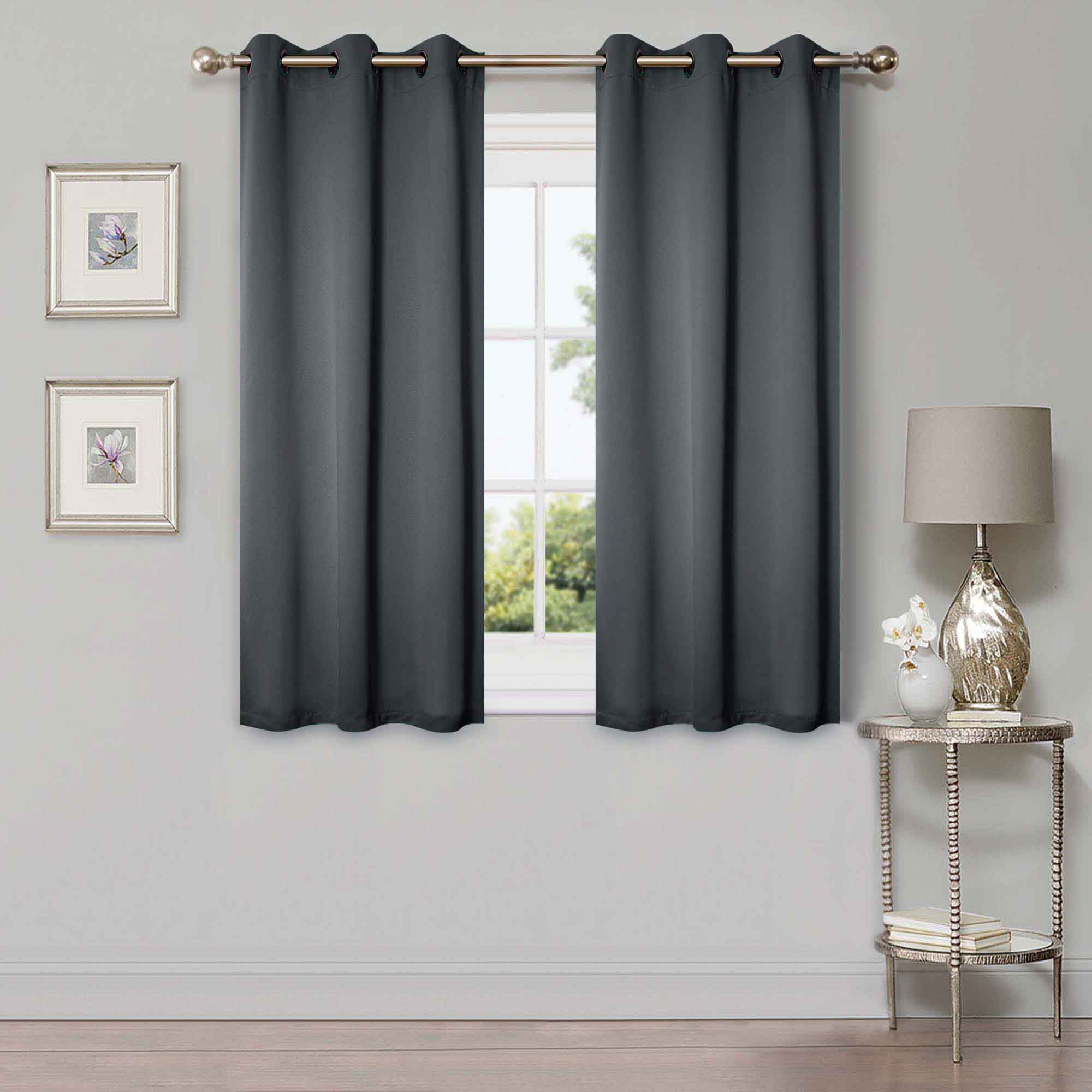 Solid Classic Modern Grommet Blackout Curtain Set - Blue Nile Mills