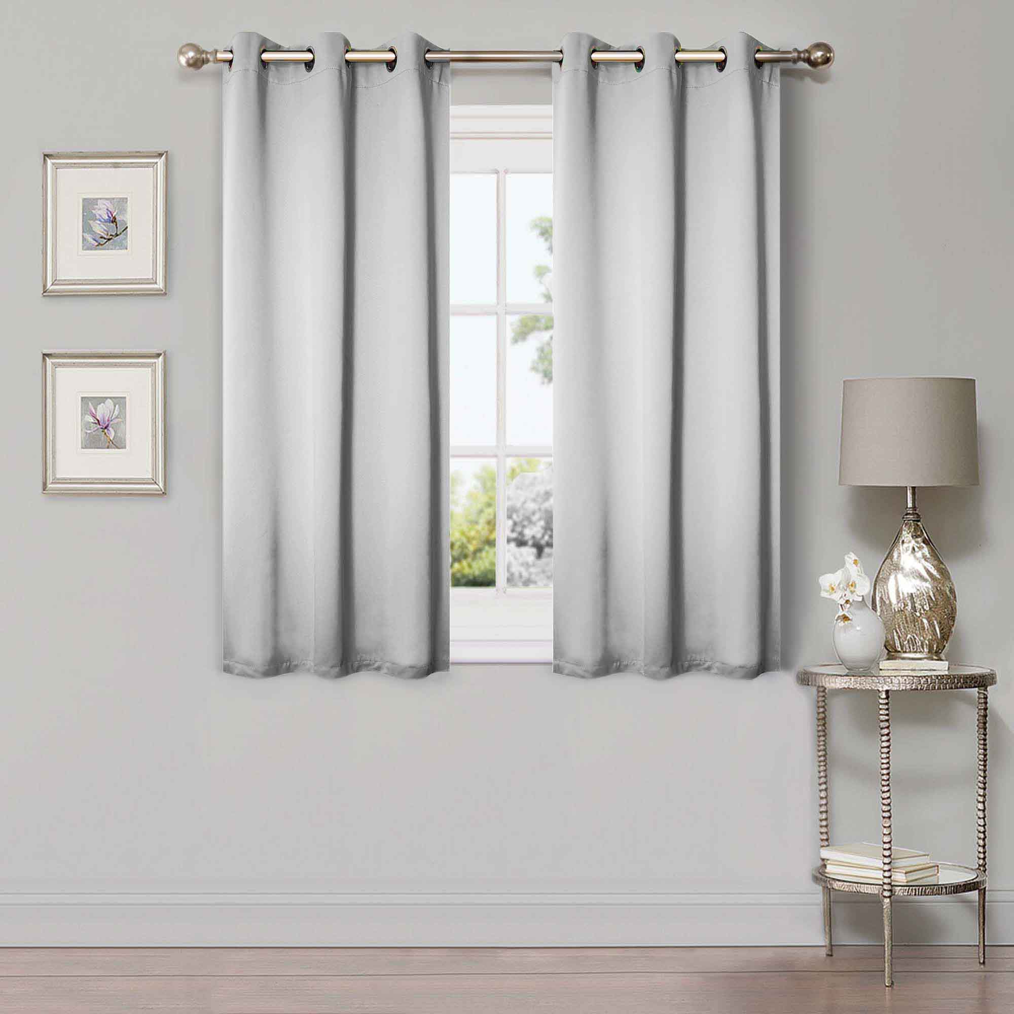 Solid Classic Modern Grommet Blackout Curtain Set - Blue Nile Mills