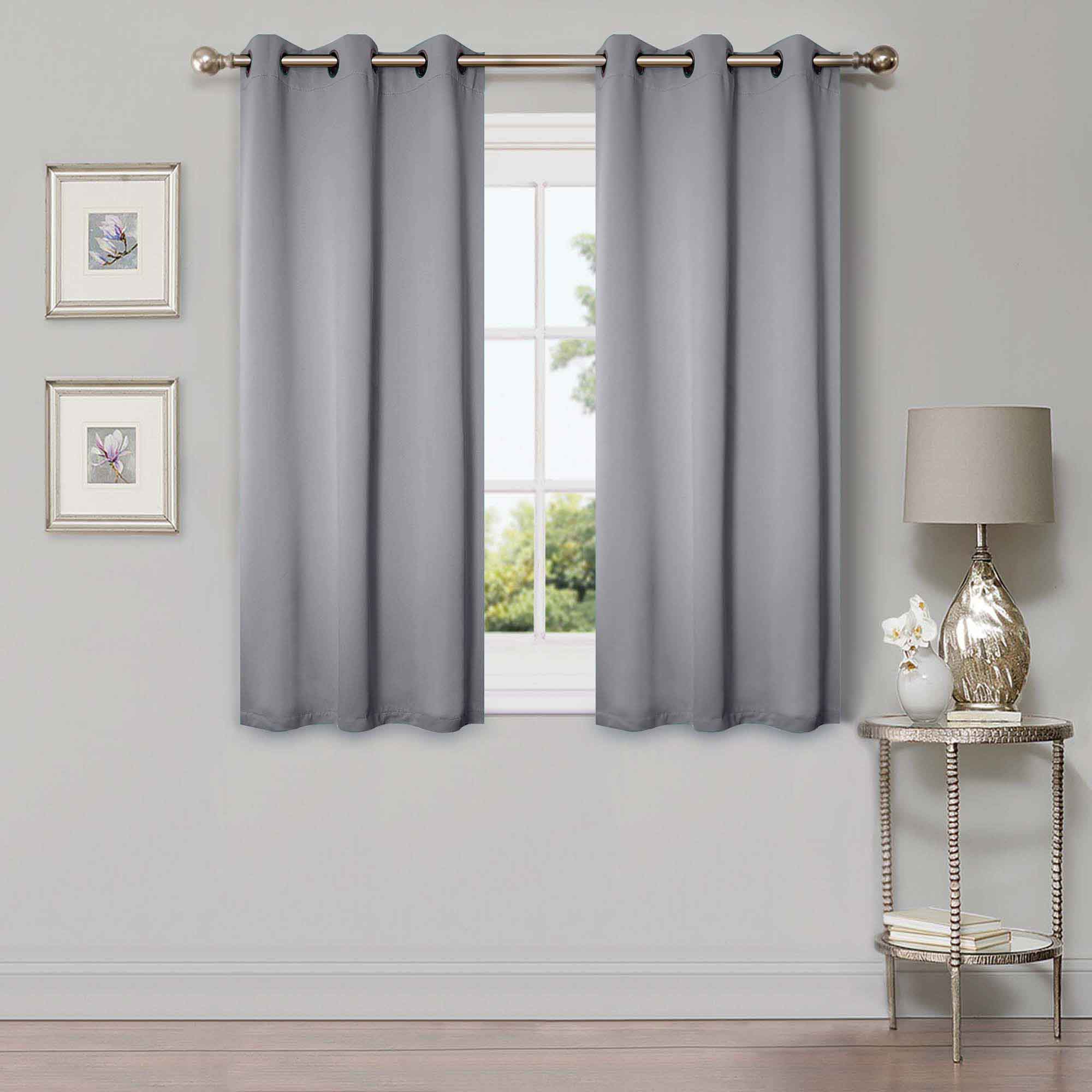 Solid Classic Modern Grommet Blackout Curtain Set - Blue Nile Mills