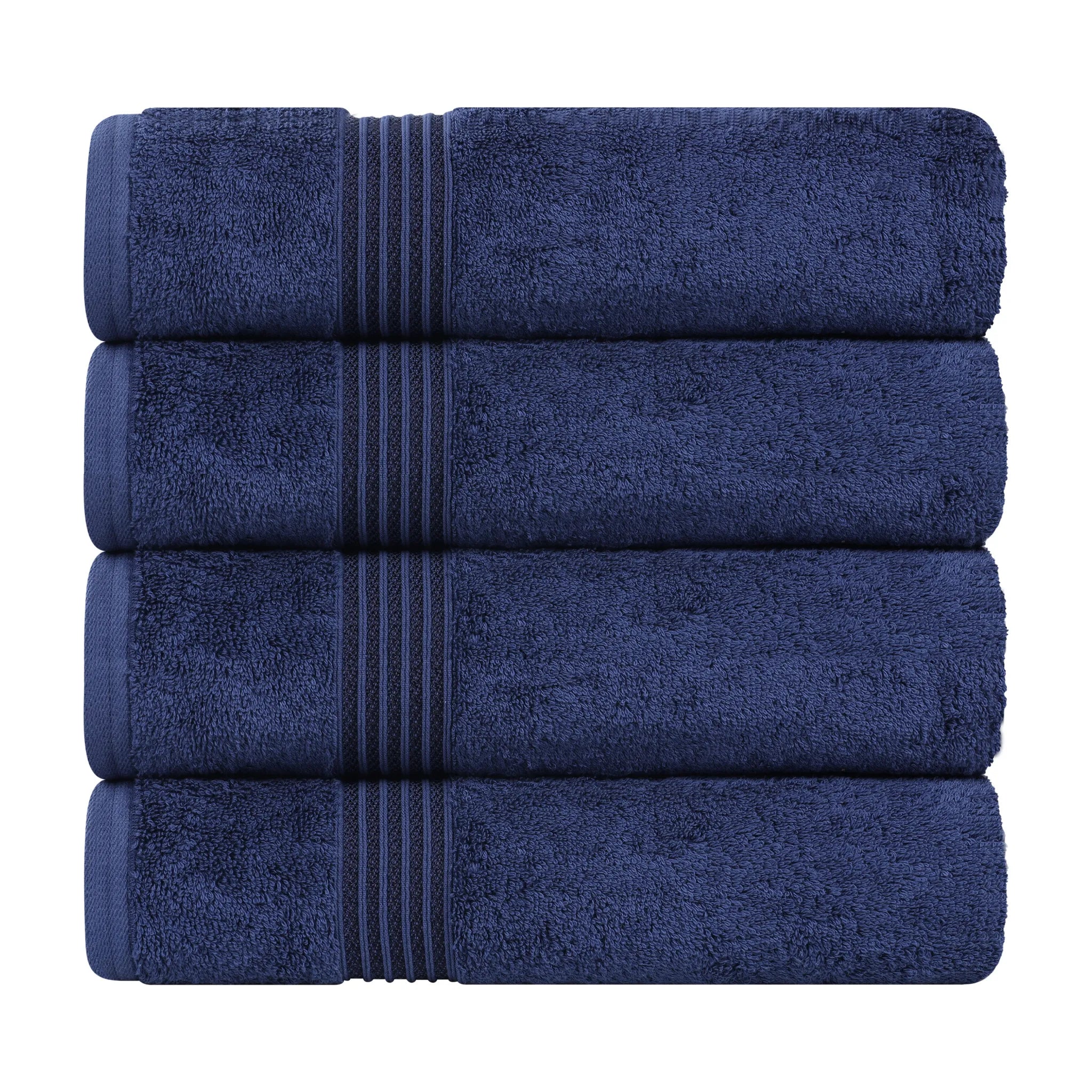 Heritage Egyptian Cotton Solid Bath Towel Set of 4 - Blue Nile Mills