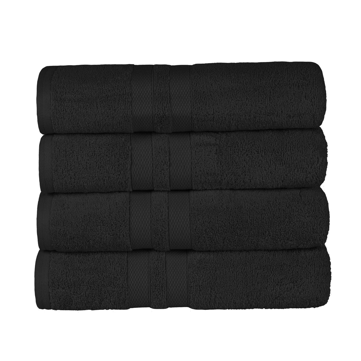 Ultra Soft Cotton Absorbent Solid Assorted 4-Piece Bath Towel Set - Blue Nile Mills