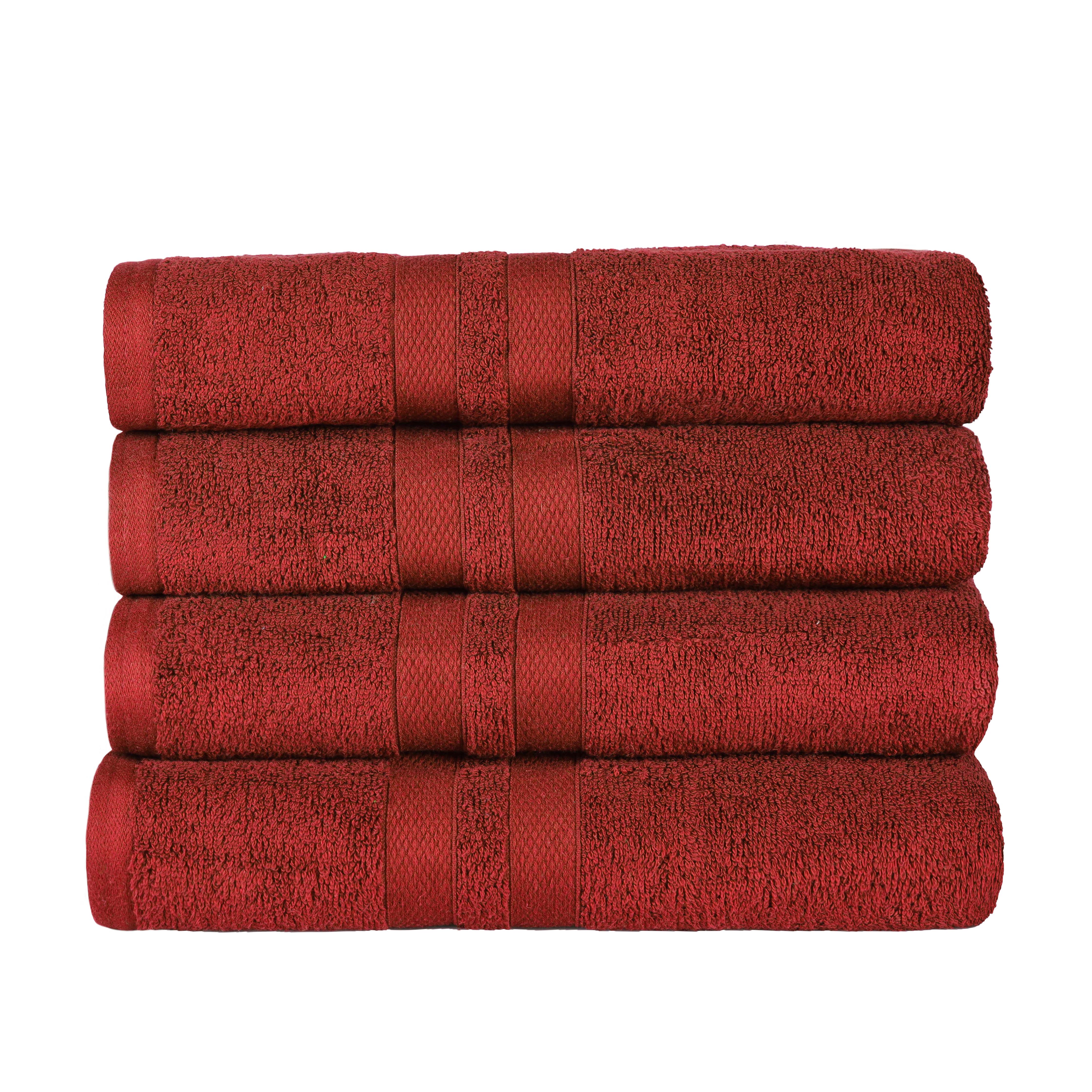 Ultra Soft Cotton Absorbent Solid Assorted 4-Piece Bath Towel Set - Blue Nile Mills