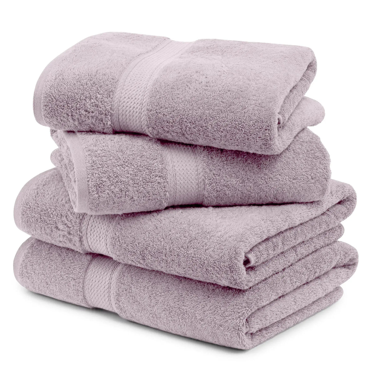 Egyptian Cotton Pile Plush Heavyweight Soft 4 Piece Bath Towel Set