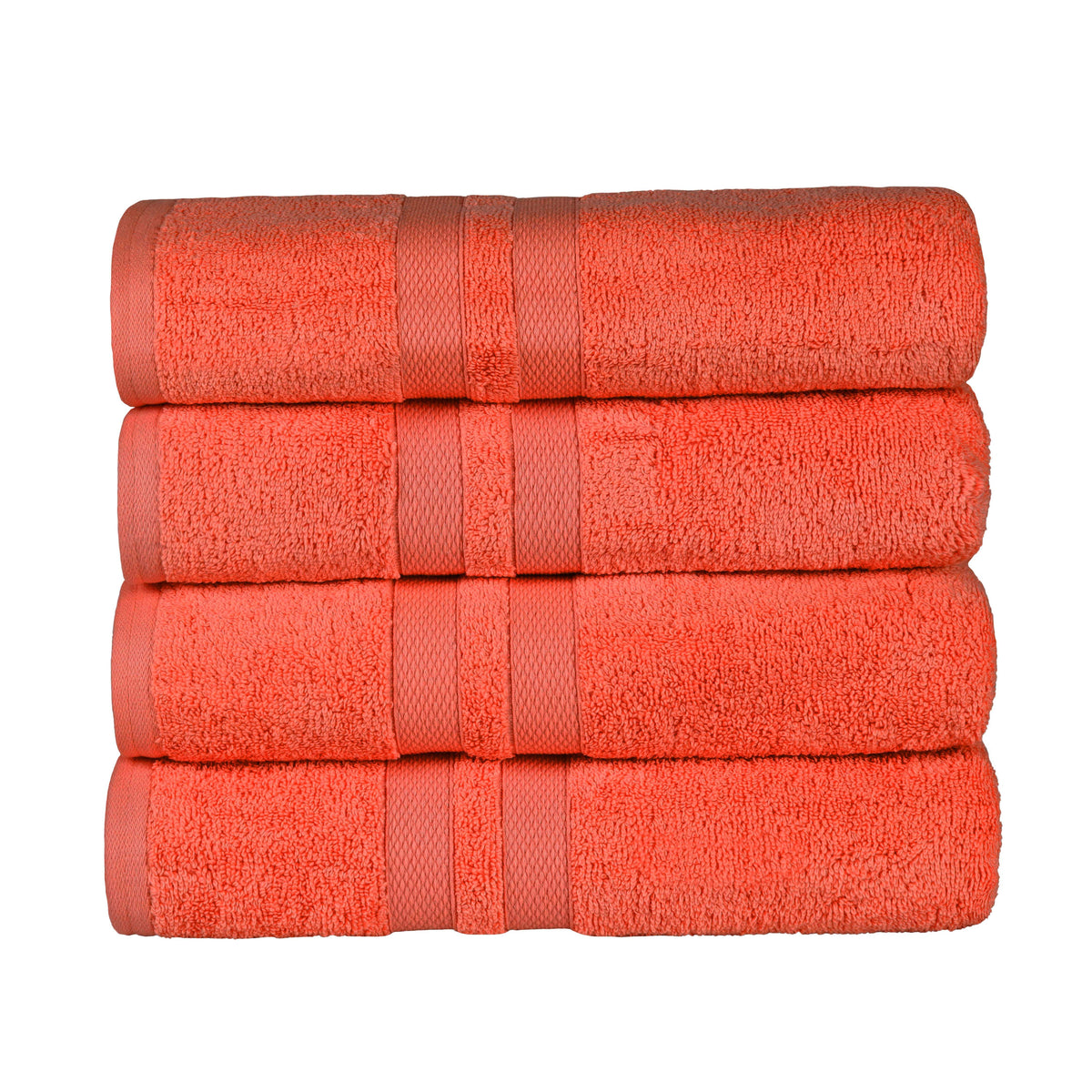 Ultra Soft Cotton Absorbent Solid Assorted 4-Piece Bath Towel Set - Blue Nile Mills