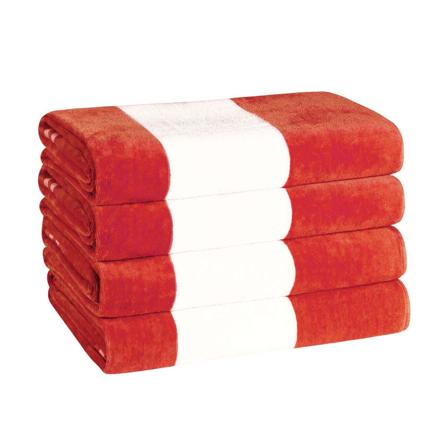 Cabana Stripe Oversized Cotton Beach Towel Set Of 2, 4, 6 - Blue Nile Mills