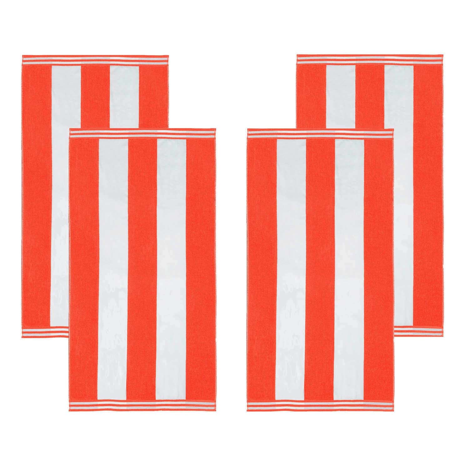 Cabana Stripe Oversized Cotton Beach Towel Set Of 2, 4, 6 - Blue Nile Mills