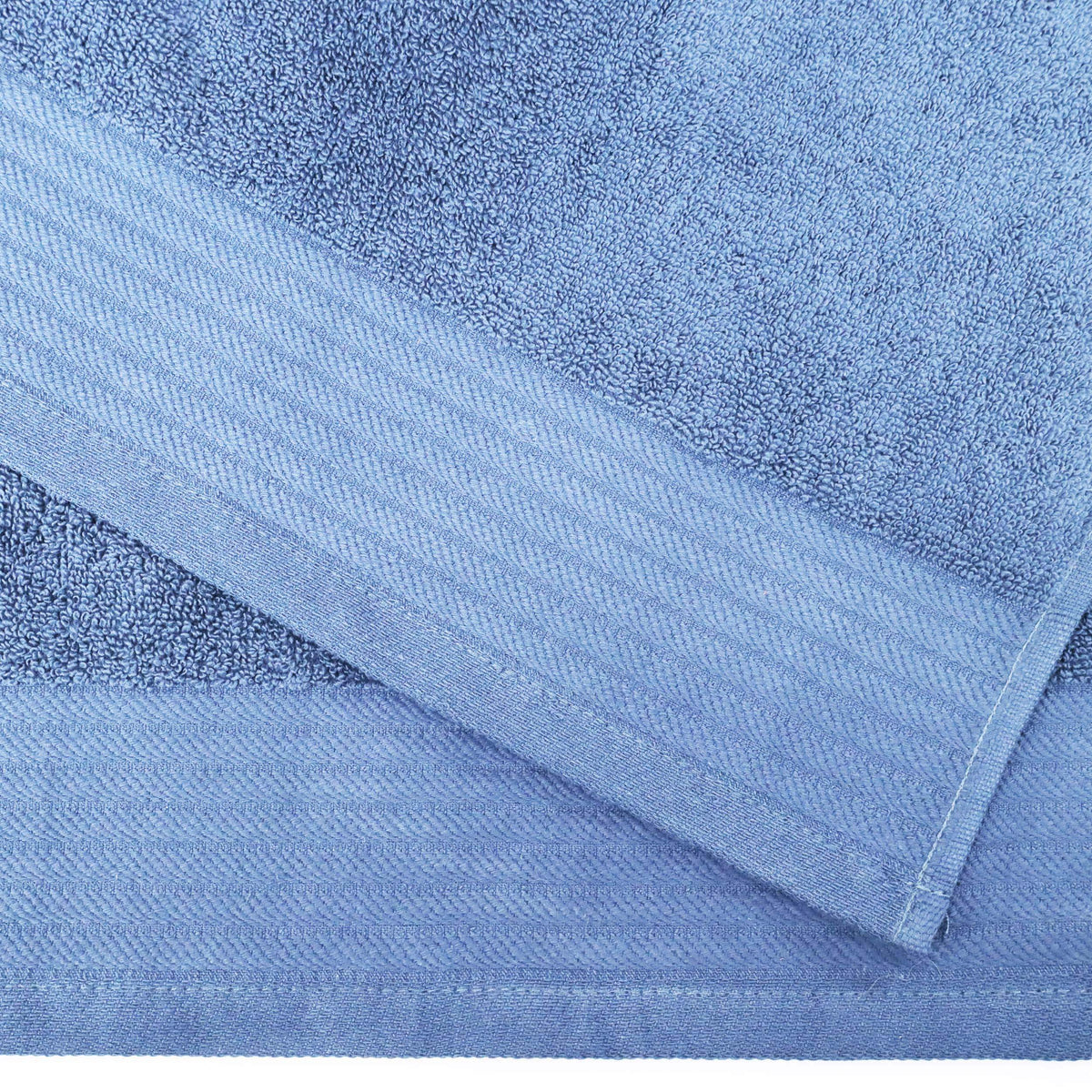 Turkish Cotton 8 Piece Jacquard Herringbone and Solid Towel Set - Blue Nile Mills