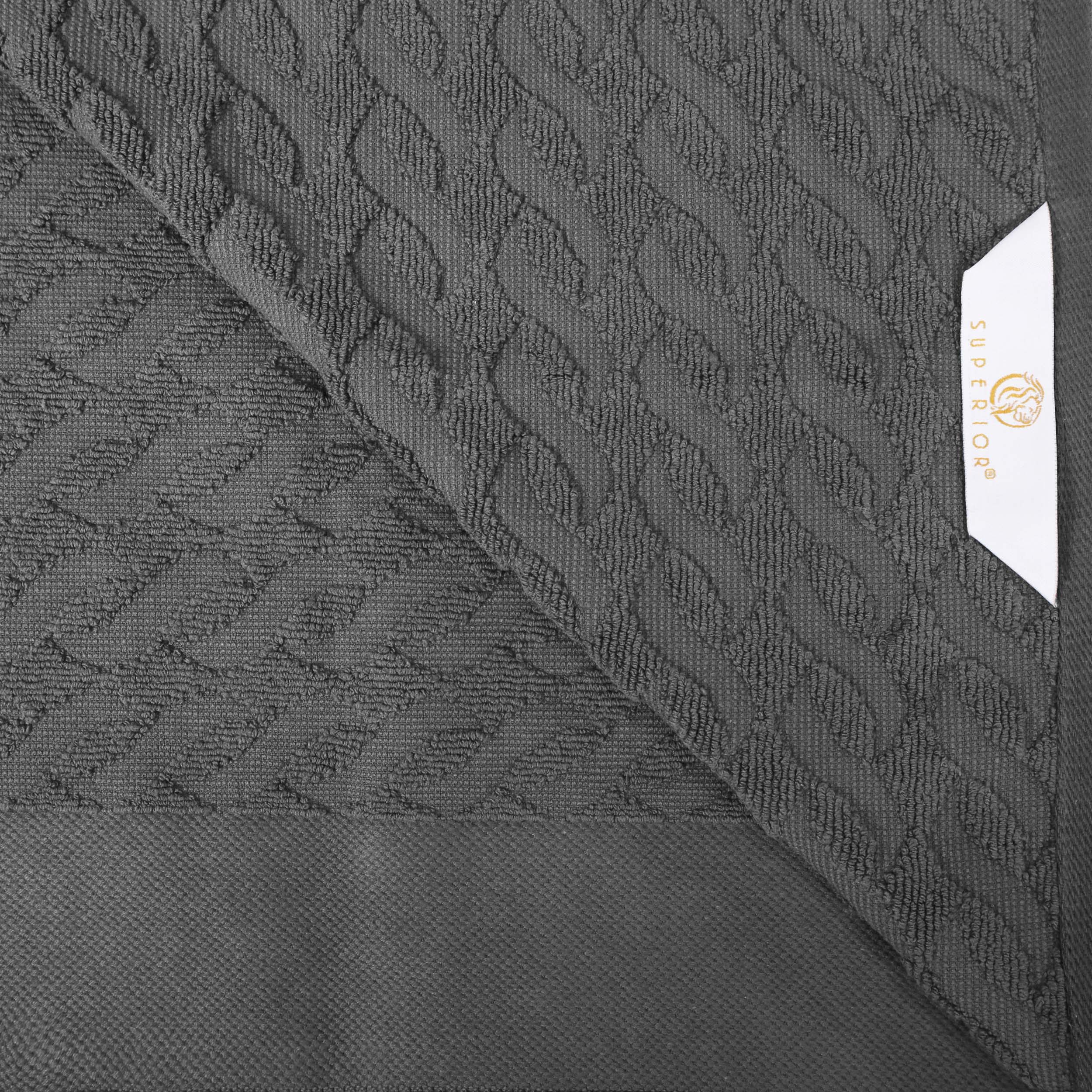 Turkish Cotton 8 Piece Jacquard Herringbone and Solid Towel Set - Blue Nile Mills