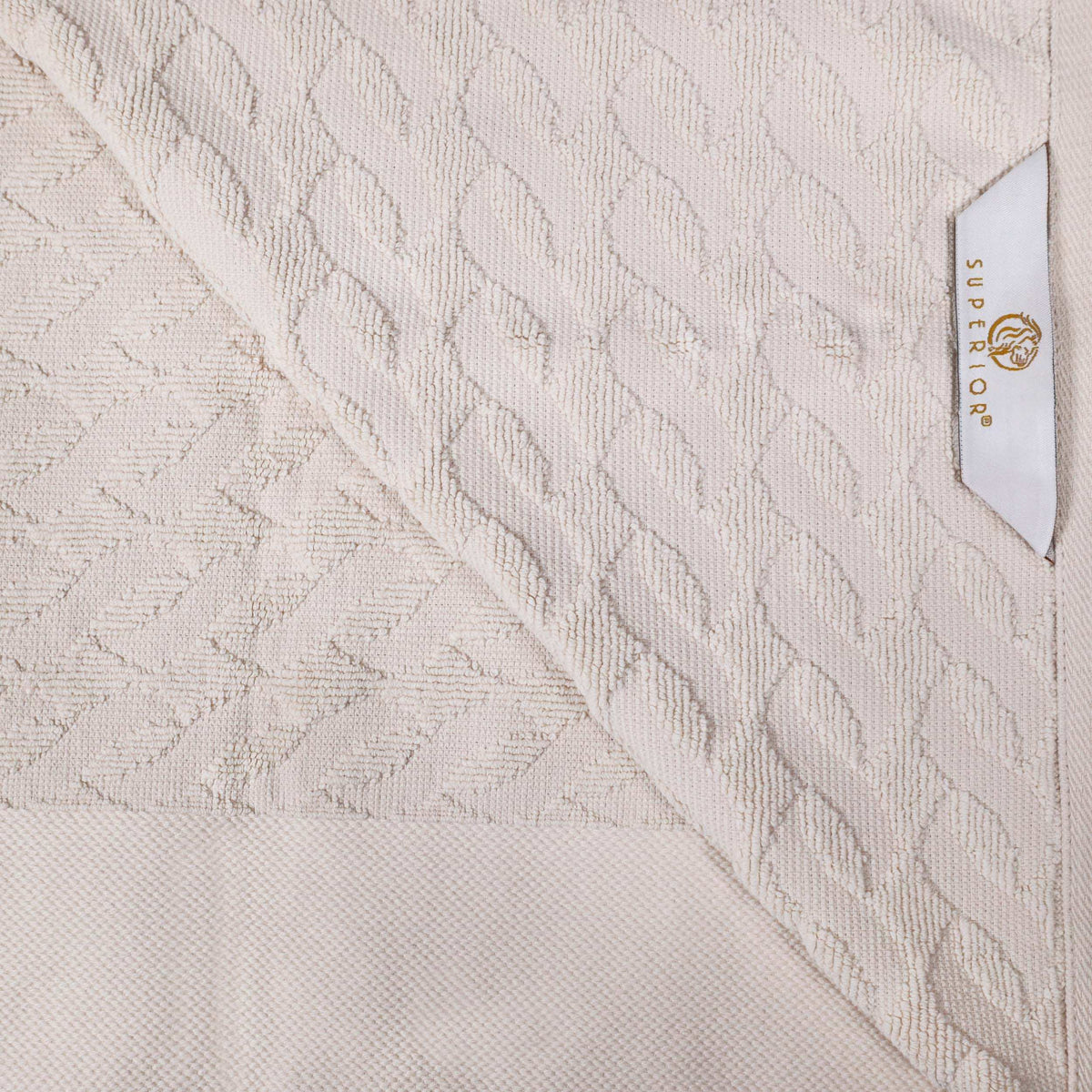 Turkish Cotton 8 Piece Jacquard Herringbone and Solid Towel Set - Blue Nile Mills