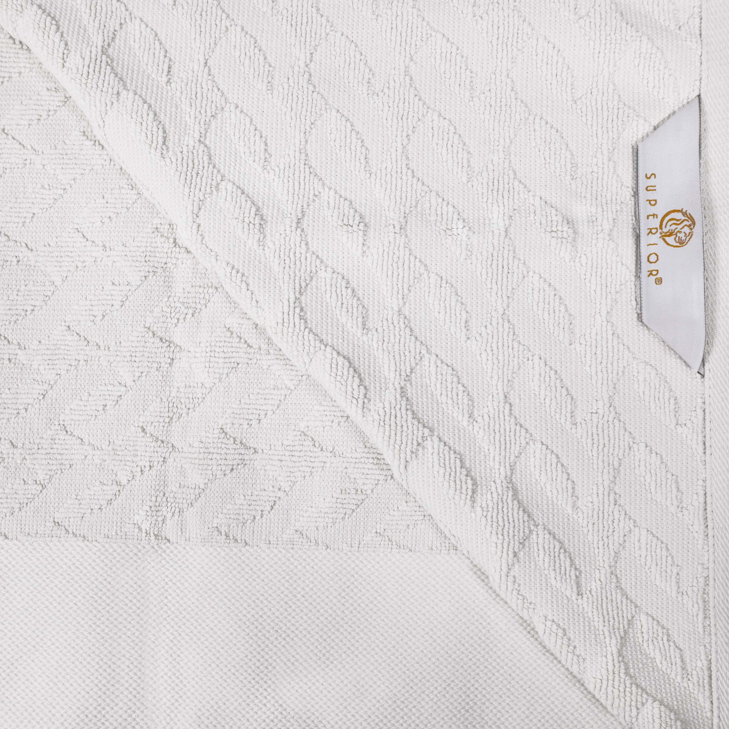 Turkish Cotton 8 Piece Jacquard Herringbone and Solid Towel Set - Blue Nile Mills