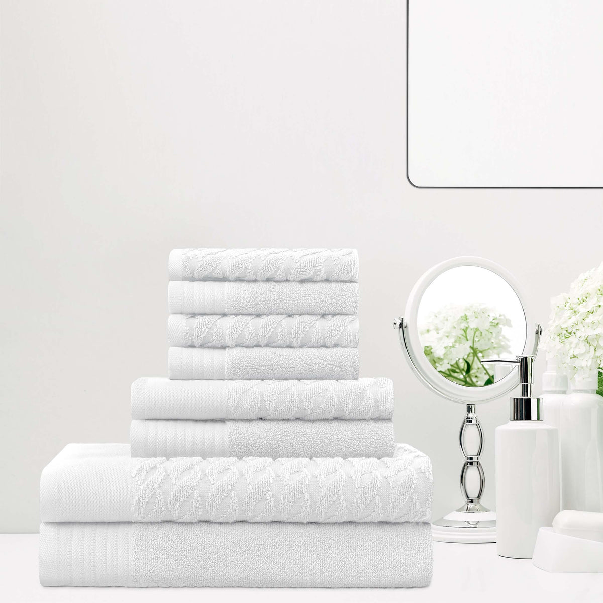 Turkish Cotton 6 Piece Highly Absorbent Solid Towel Set - Blue Nile Mills