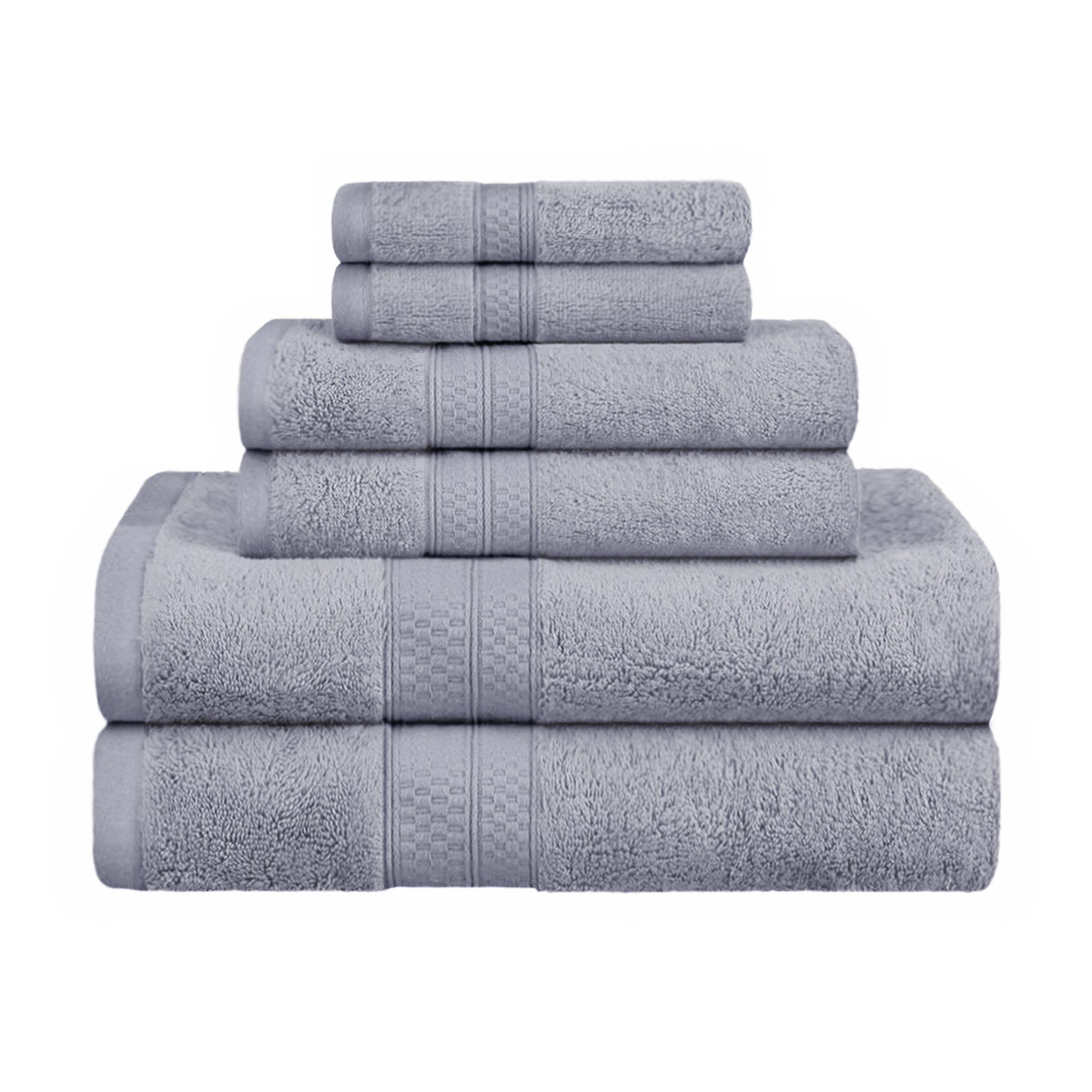 Ultra-Soft Rayon from Bamboo Cotton Blend 6 Piece Towel Set - Blue Nile Mills