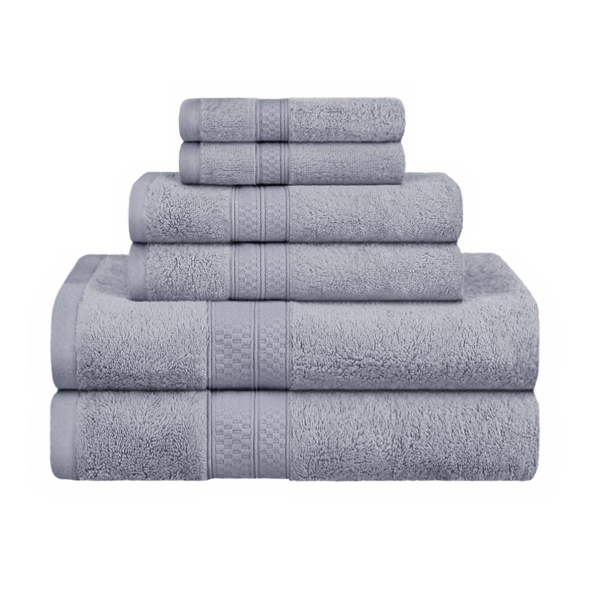 Ultra-Soft Rayon from Bamboo Cotton Blend 6 Piece Towel Set - Blue Nile Mills