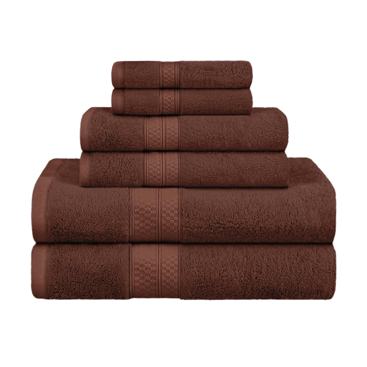 Ultra-Soft Rayon from Bamboo Cotton Blend 6 Piece Towel Set - Blue Nile Mills
