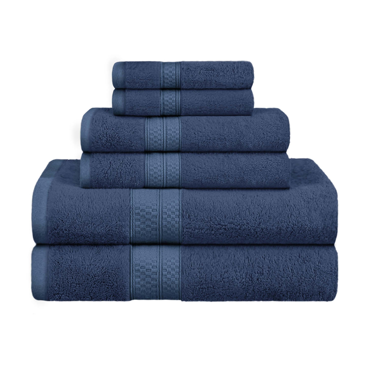 Ultra-Soft Rayon from Bamboo Cotton Blend 6 Piece Towel Set - Blue Nile Mills