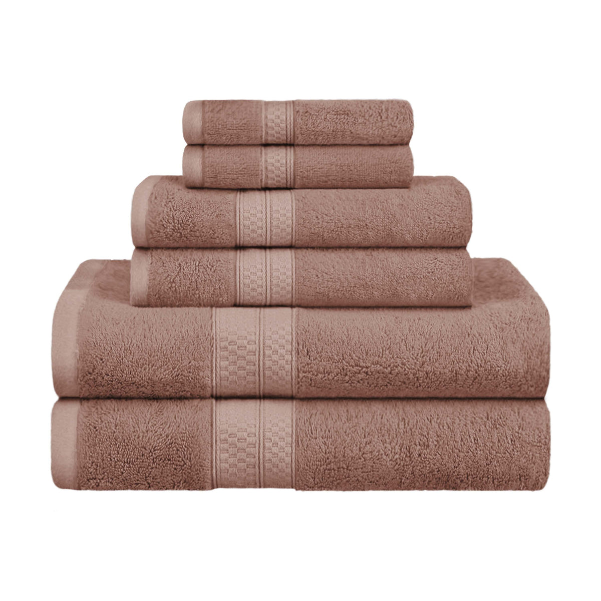 Ultra-Soft Rayon from Bamboo Cotton Blend 6 Piece Towel Set - Blue Nile Mills