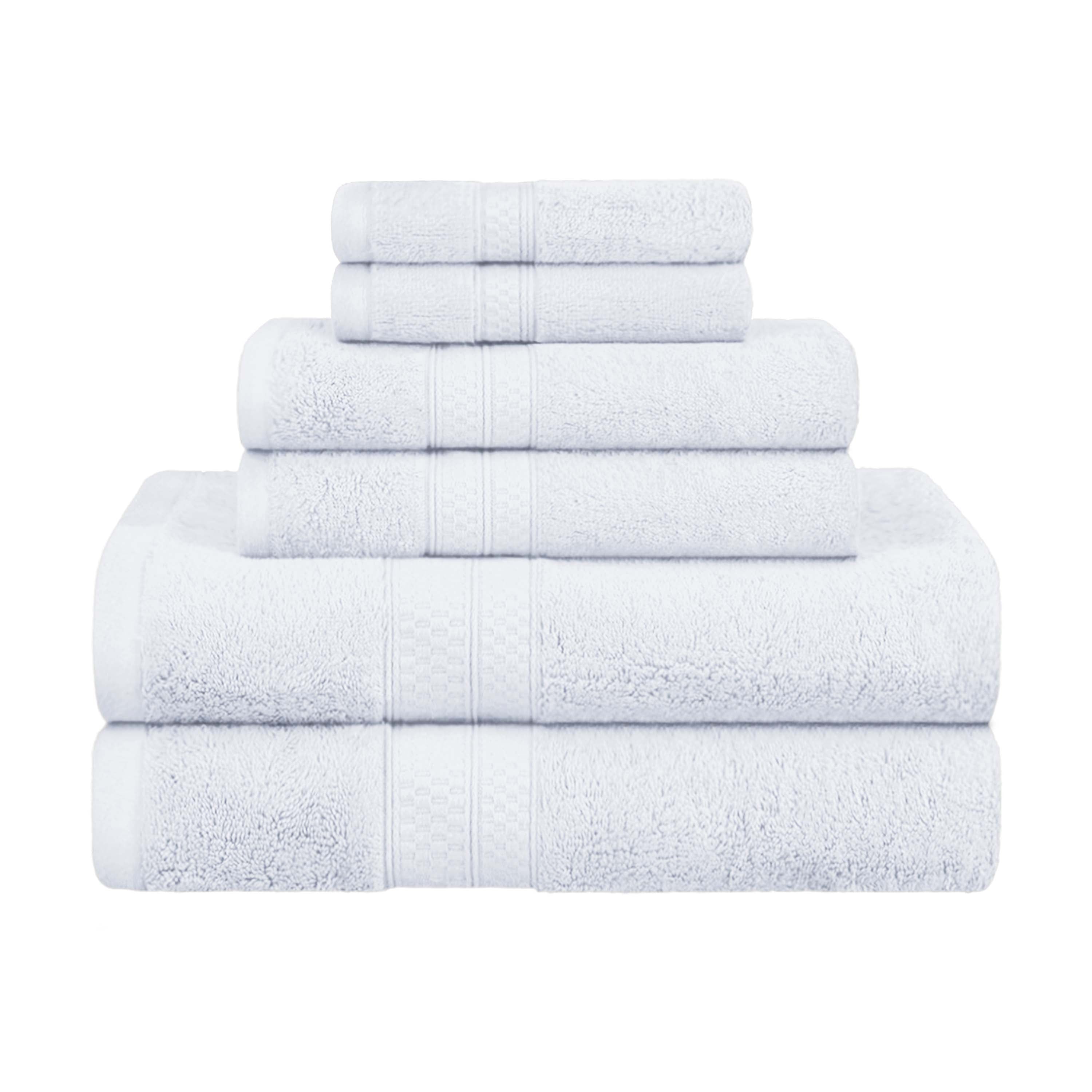 Ultra-Soft Rayon from Bamboo Cotton Blend 6 Piece Towel Set - Blue Nile Mills