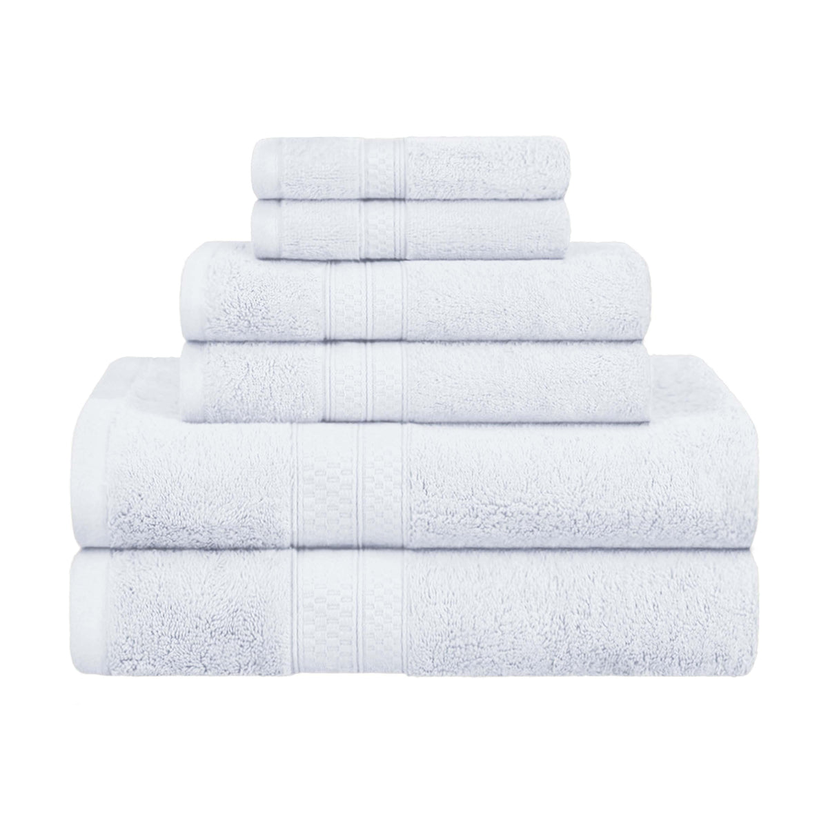 Ultra-Soft Rayon from Bamboo Cotton Blend 6 Piece Towel Set - Blue Nile Mills