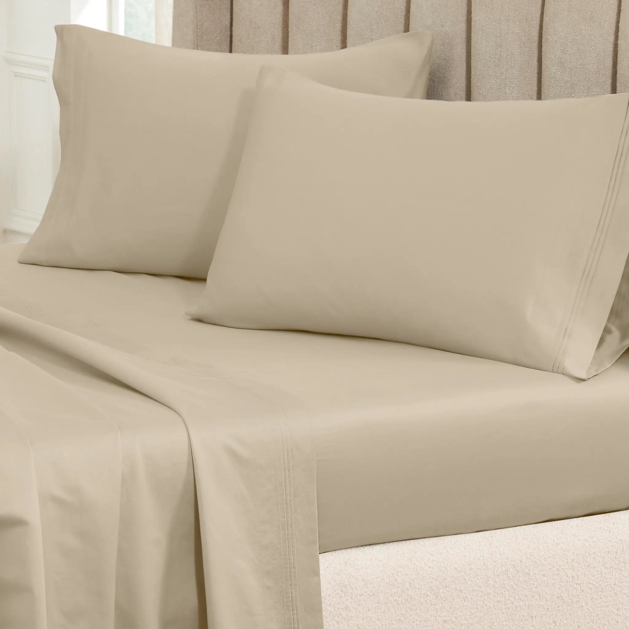 650 Thread Count Egyptian Cotton Solid Pillowcase Set - Blue Nile Mills