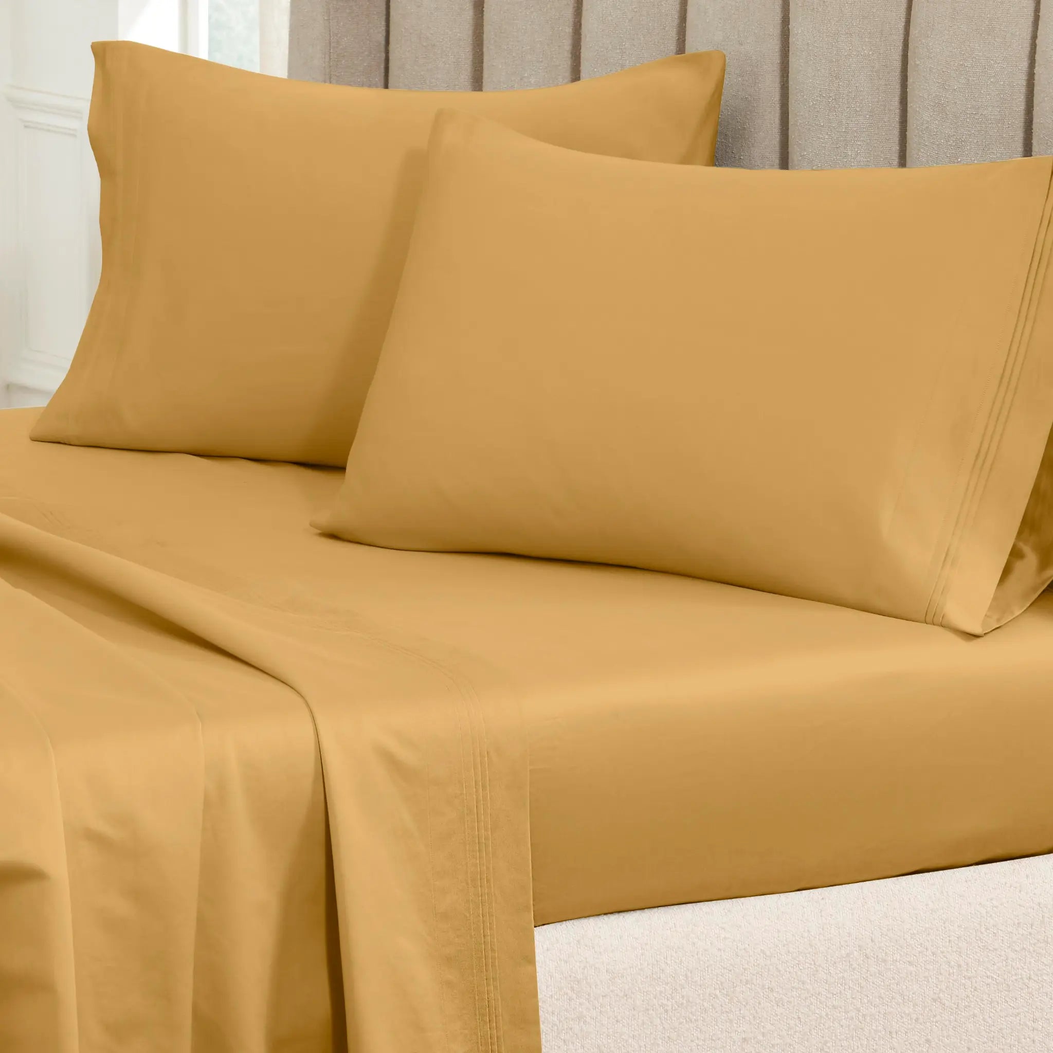 650 Thread Count Egyptian Cotton Solid Pillowcase Set - Blue Nile Mills