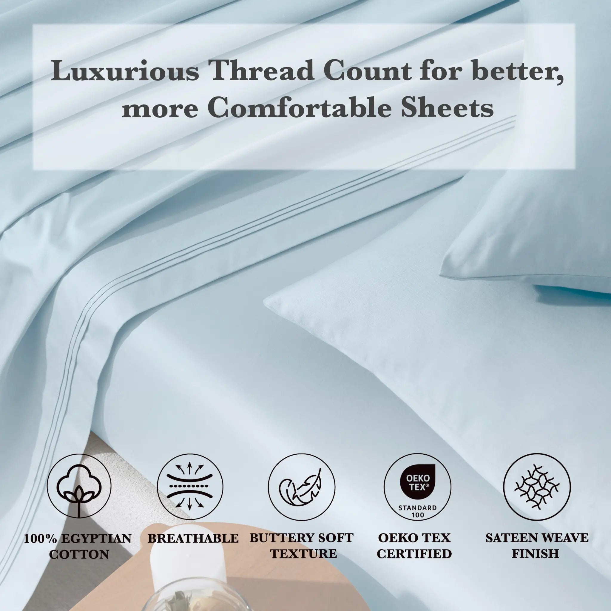 Egyptian Cotton Eco-Friendly 650 Thread Count Sheet Set - Blue Nile Mills