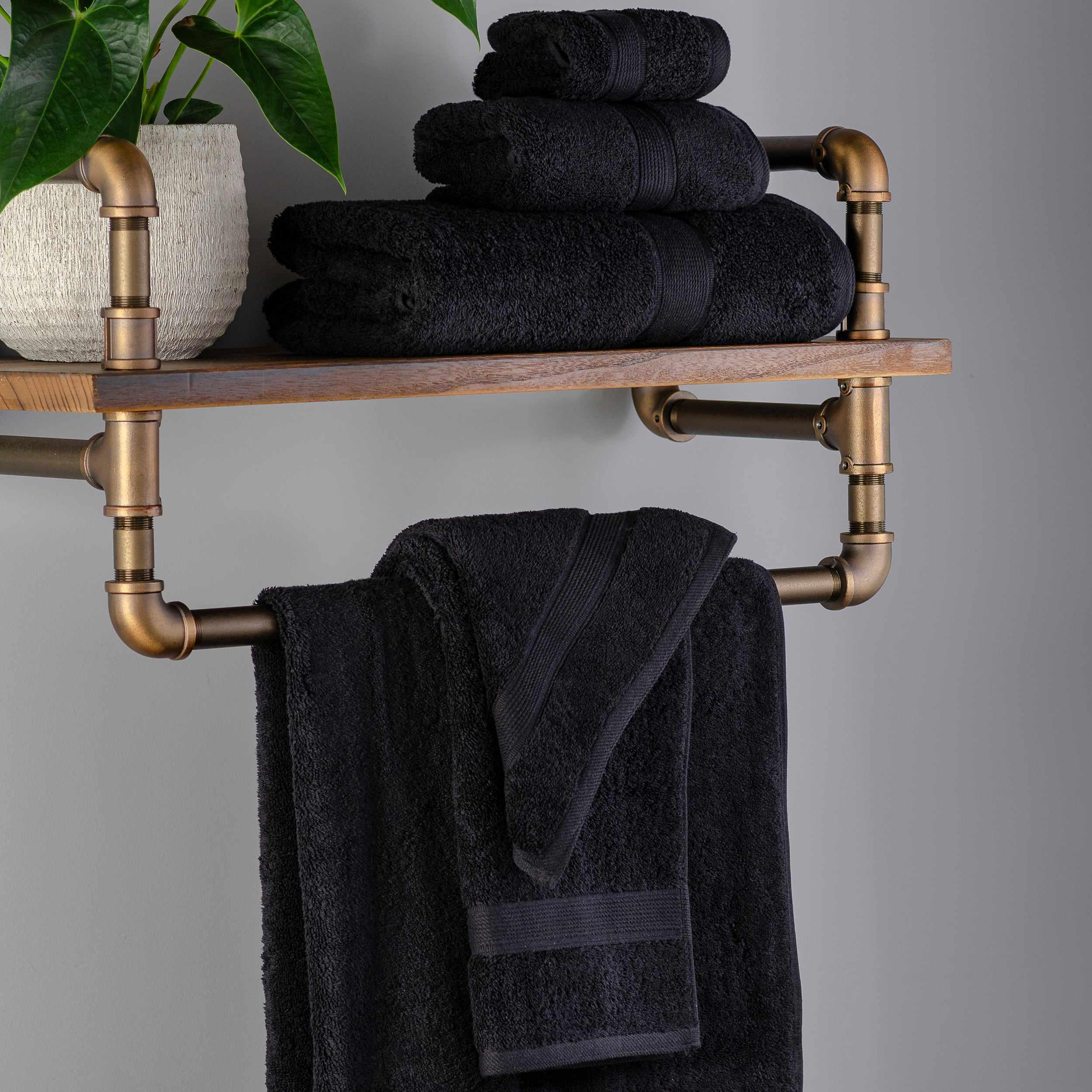 Organic Cotton Solid Plush Assorted 6 Piece Towel Set - Blue Nile Mills