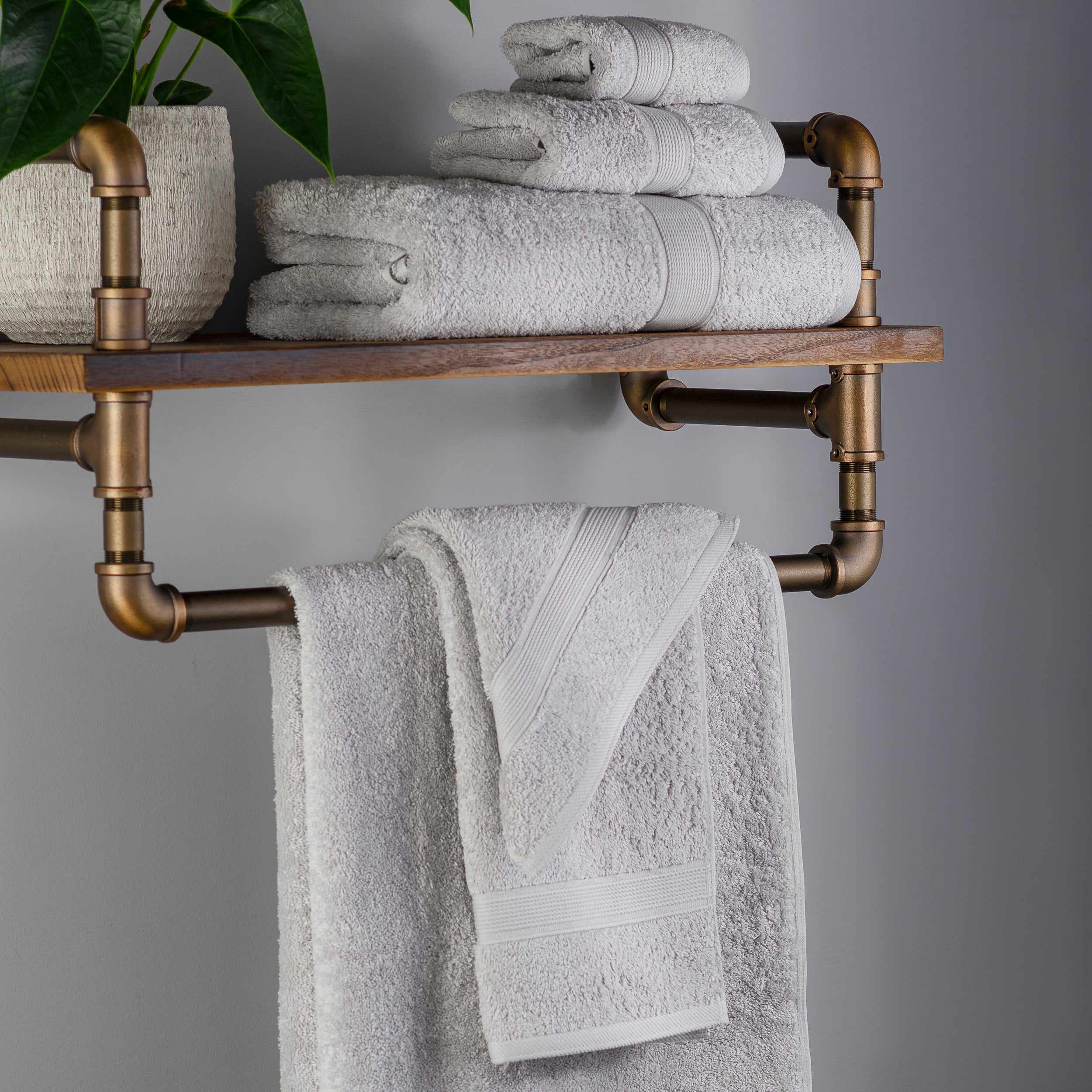 Organic Cotton Solid Plush Assorted 6 Piece Towel Set - Blue Nile Mills