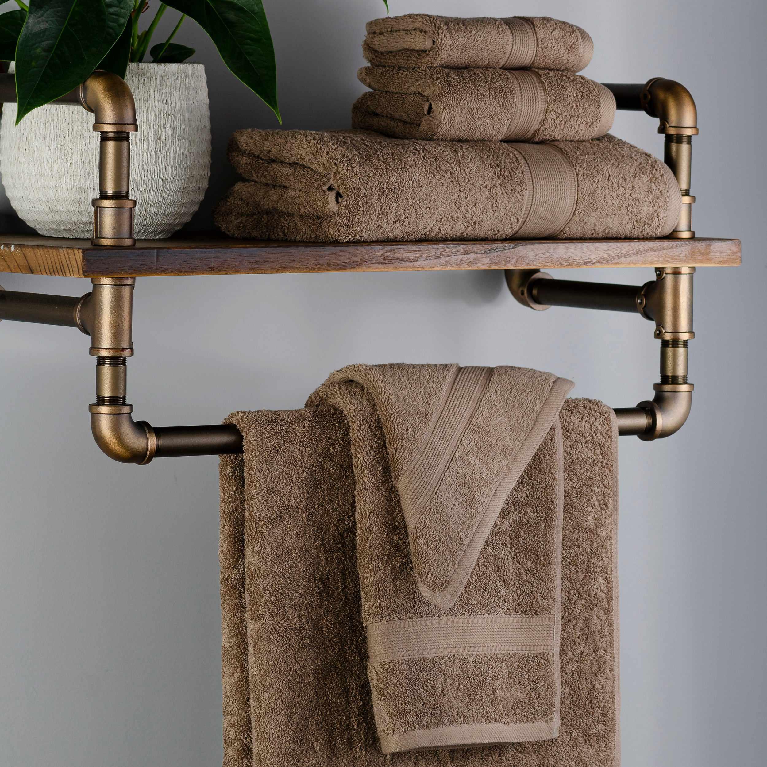 Organic Cotton Solid Plush Assorted 6 Piece Towel Set - Blue Nile Mills