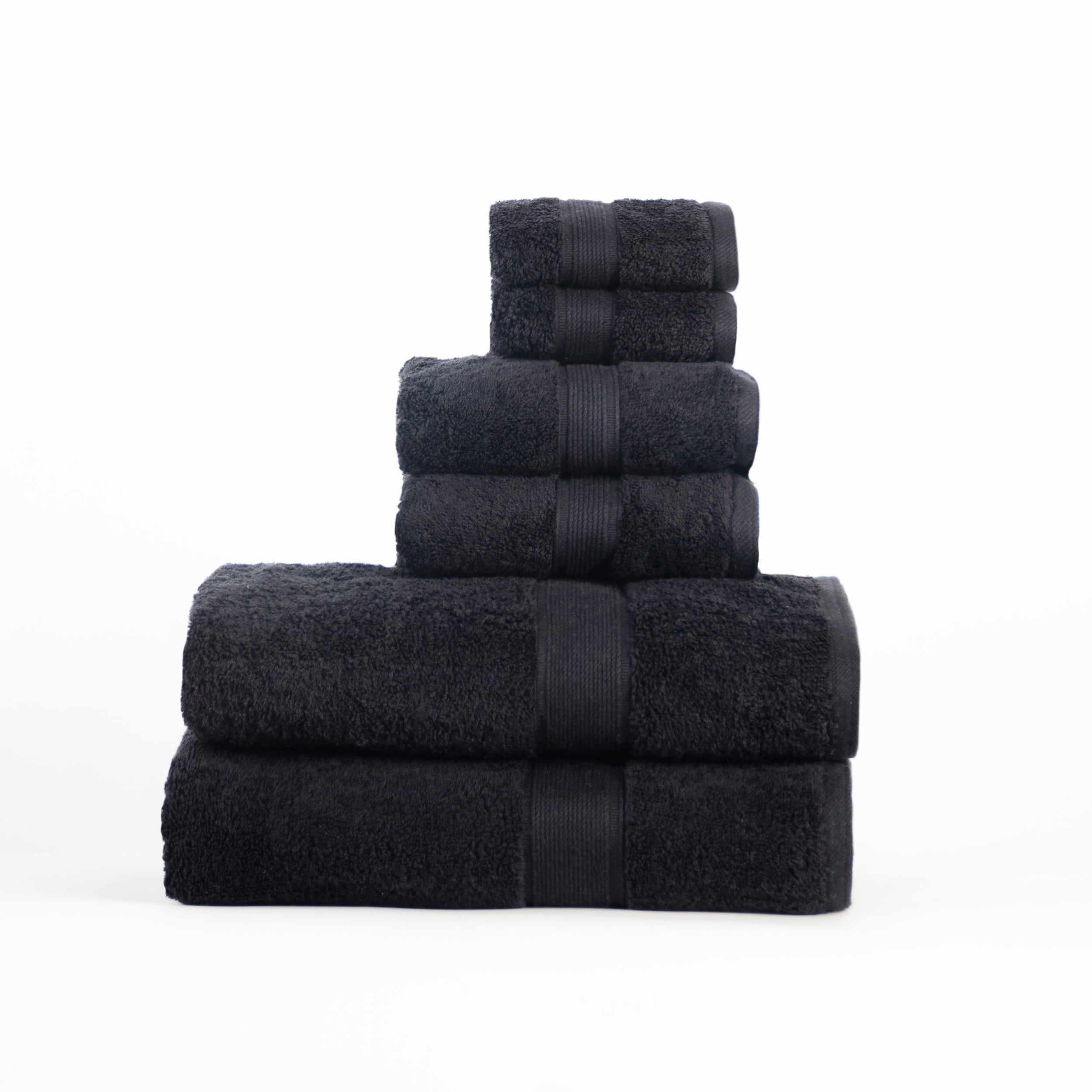 Organic Cotton Solid Plush Assorted 6 Piece Towel Set - Blue Nile Mills