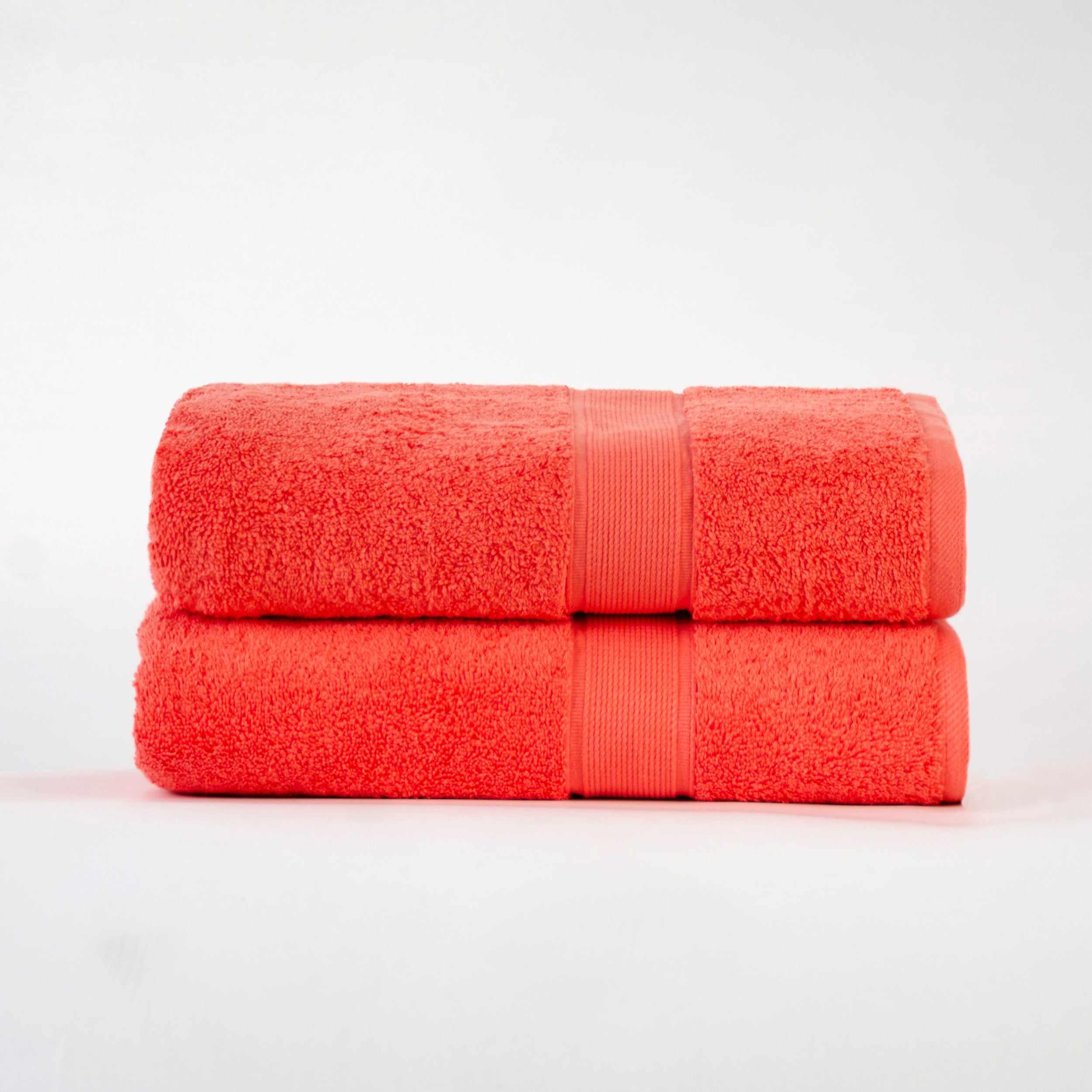 Organic Solid 650 GSM 2 Pieces Bath Sheet Set - Blue Nile Mills