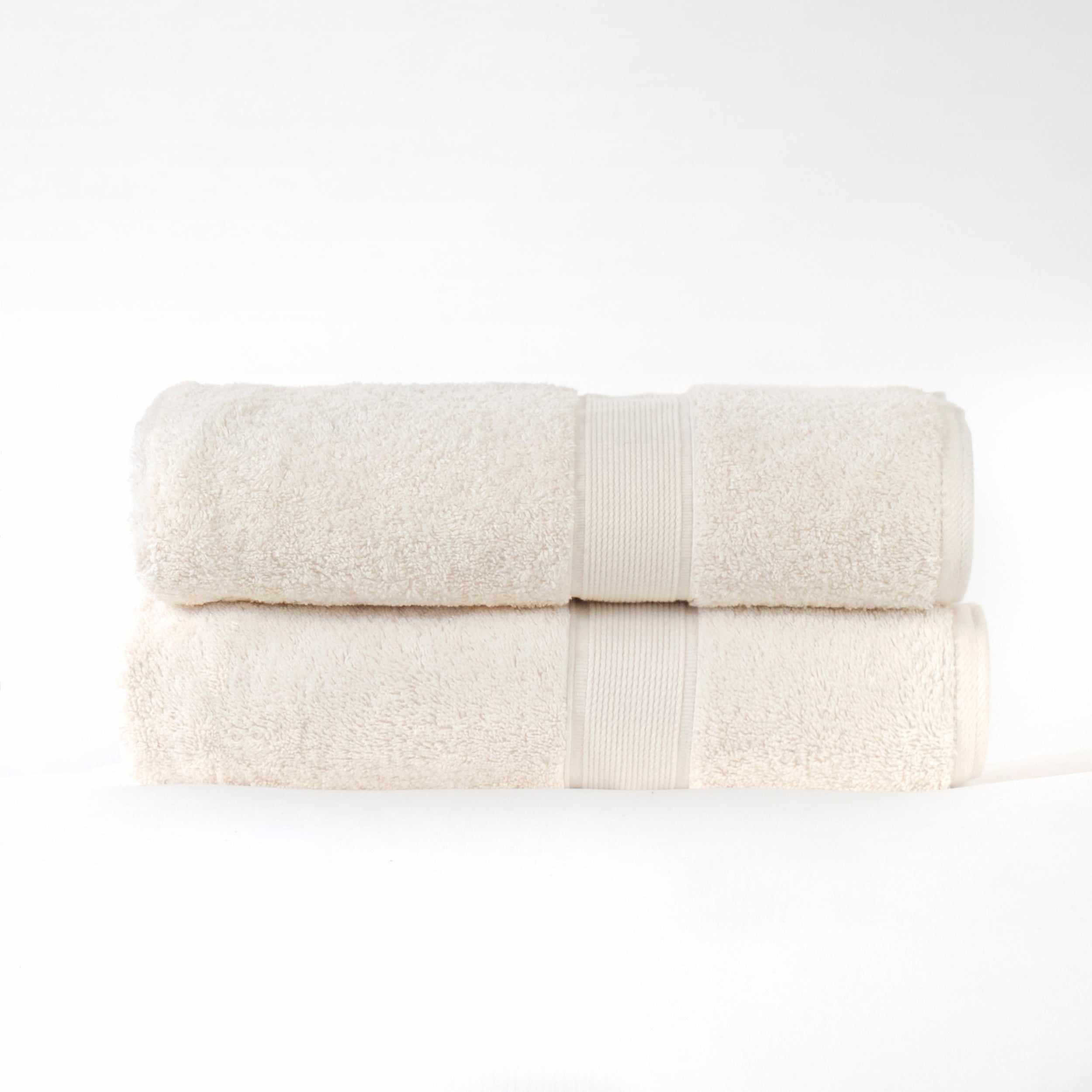 Organic Solid 650 GSM 2 Pieces Bath Sheet Set - Blue Nile Mills