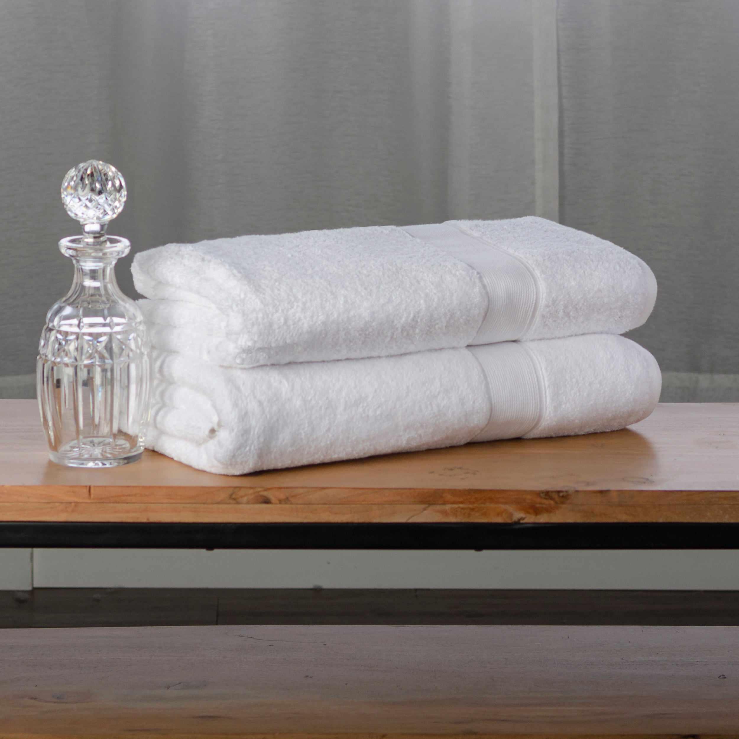 Organic Solid 650 GSM 2 Pieces Bath Sheet Set - Blue Nile Mills