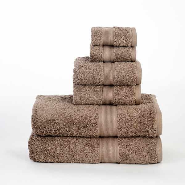 Organic Cotton Solid Plush Assorted 6 Piece Towel Set - Blue Nile Mills