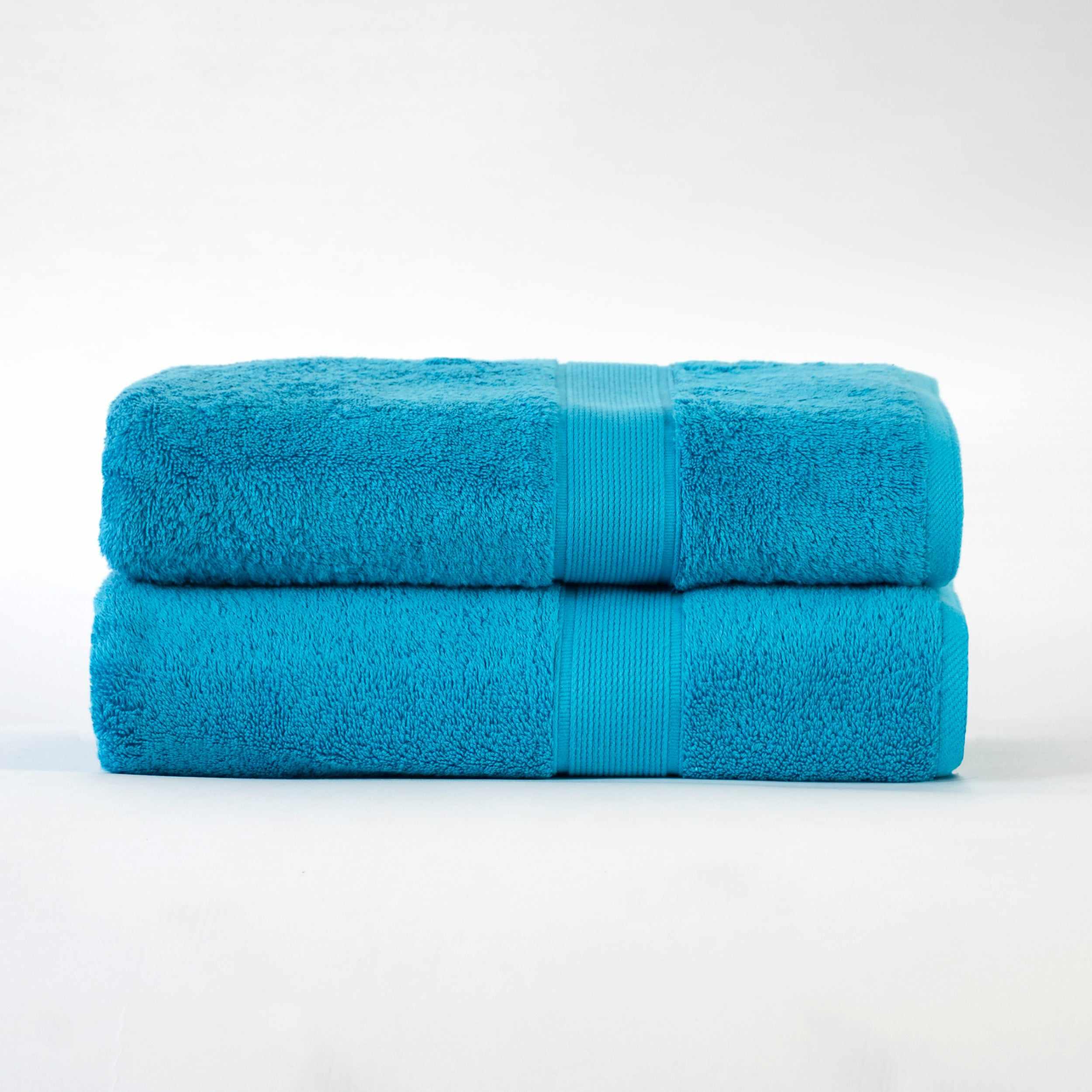 Organic Solid 650 GSM 2 Pieces Bath Sheet Set - Blue Nile Mills